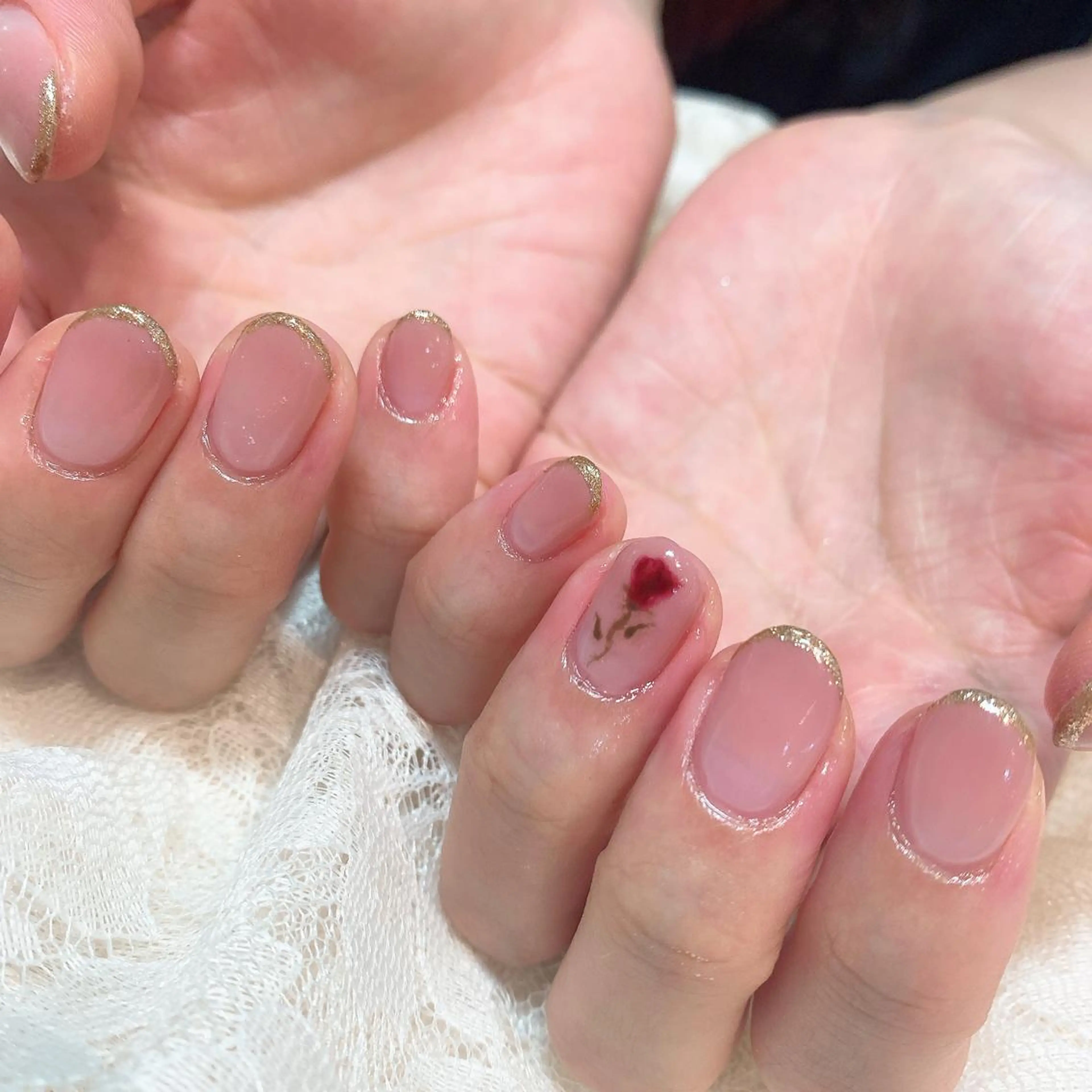 ネイル シンプルネイル 極艶透明感カラー🐰 髪質改善/出雲つぐみのヘアスタイル