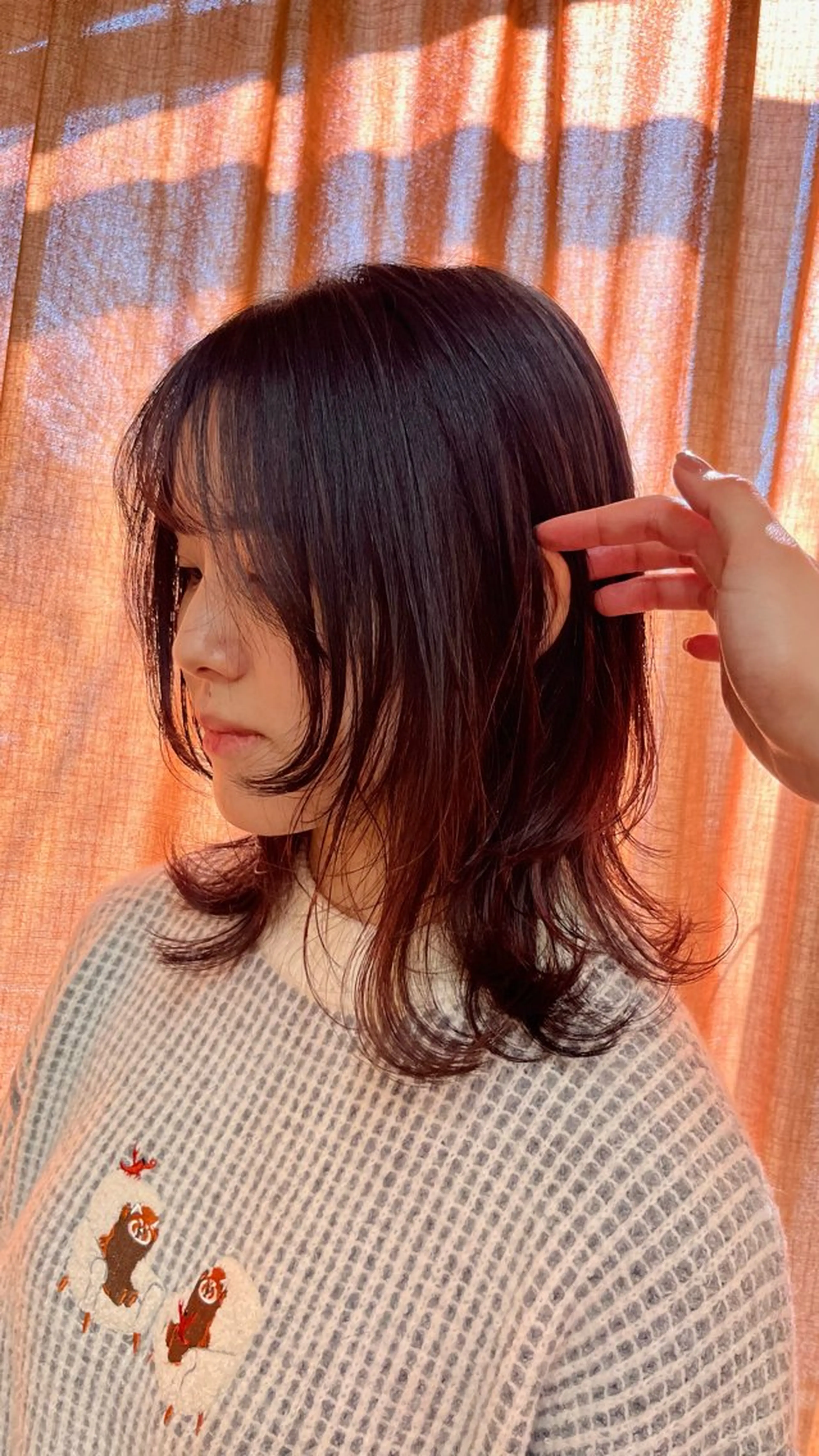 ミディアム ミディアムレイヤー レイヤーカット 美容室はなこ/万代 /みなみのヘアスタイル