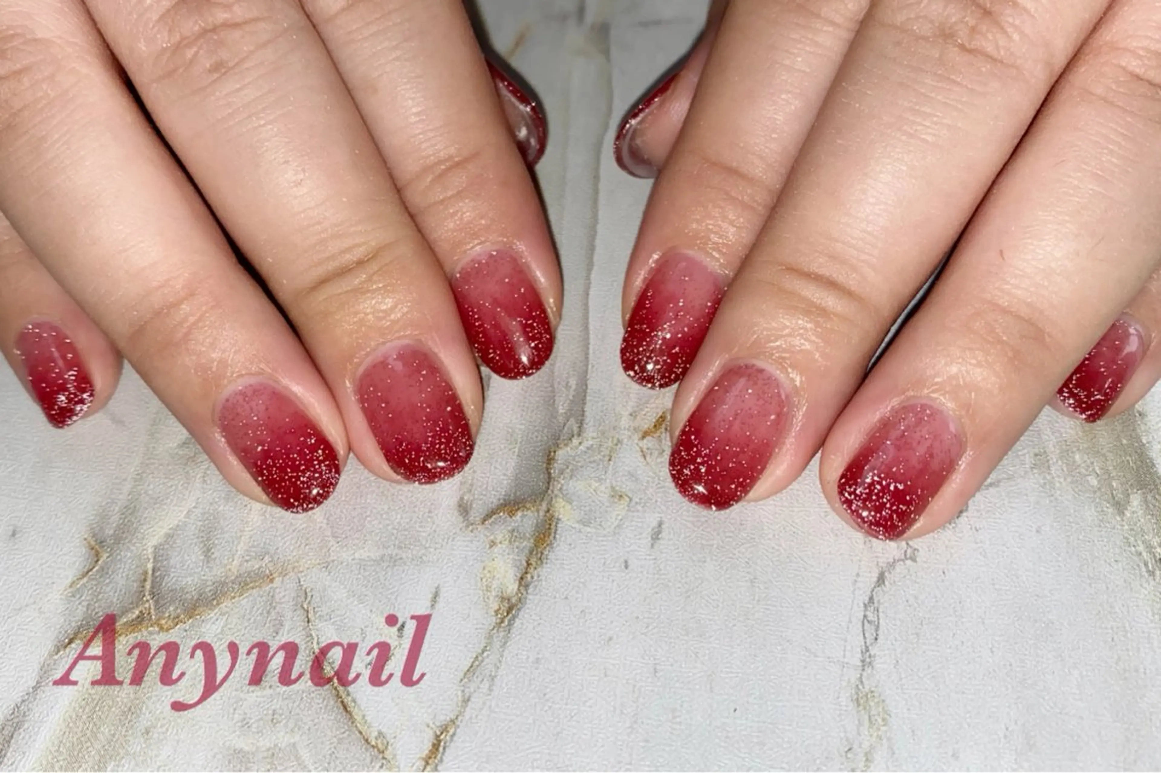 ネイル ブルー フラッシュネイル 冬ネイル 岩澤 恵子のネイルデザイン