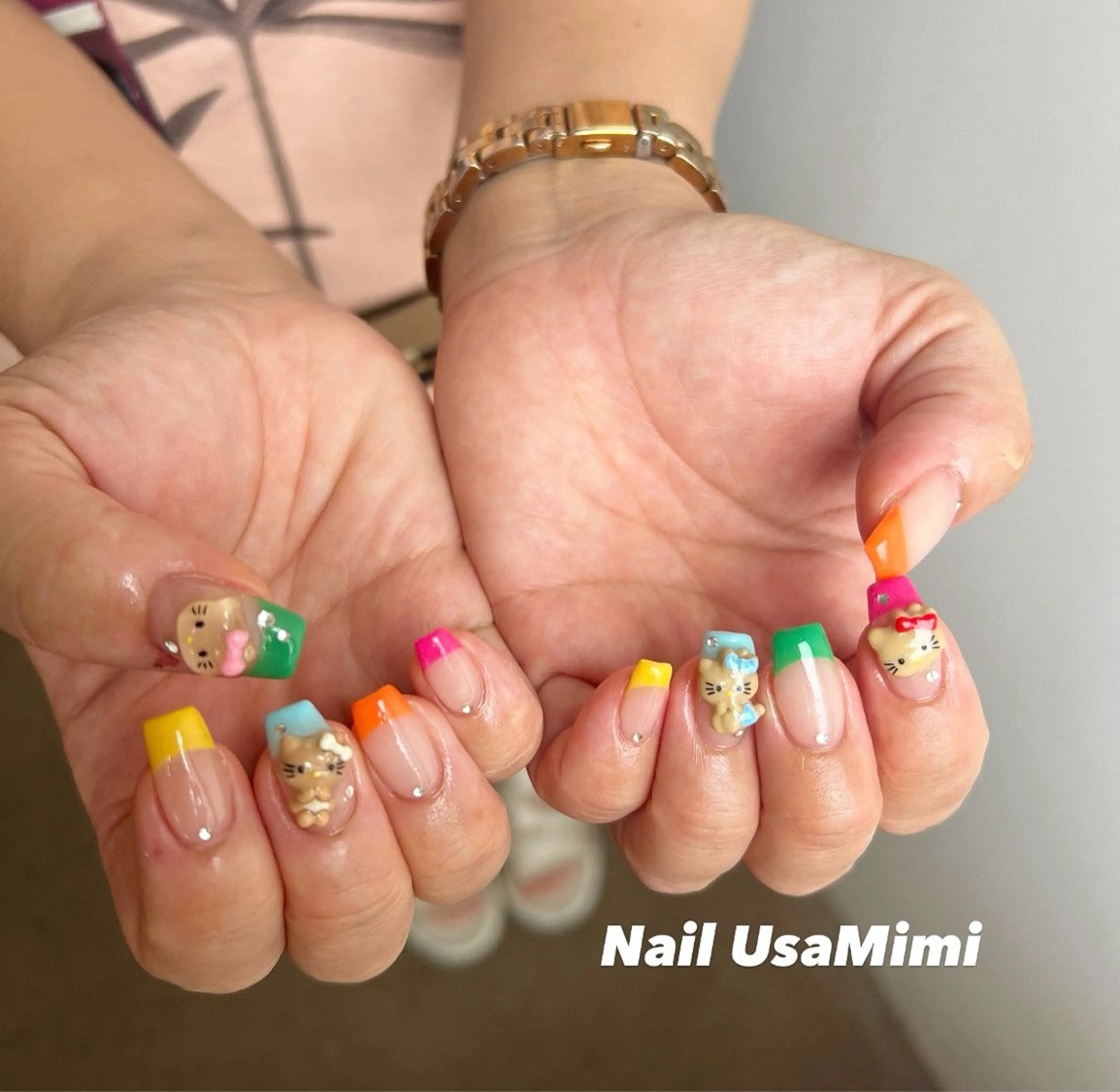 ネイル ジェルネイル マグネットネイル 持ち込み ワンカラーネイル パラジェル ハンドネイル 本町NailUsa Mimi RIKOのネイルデザイン