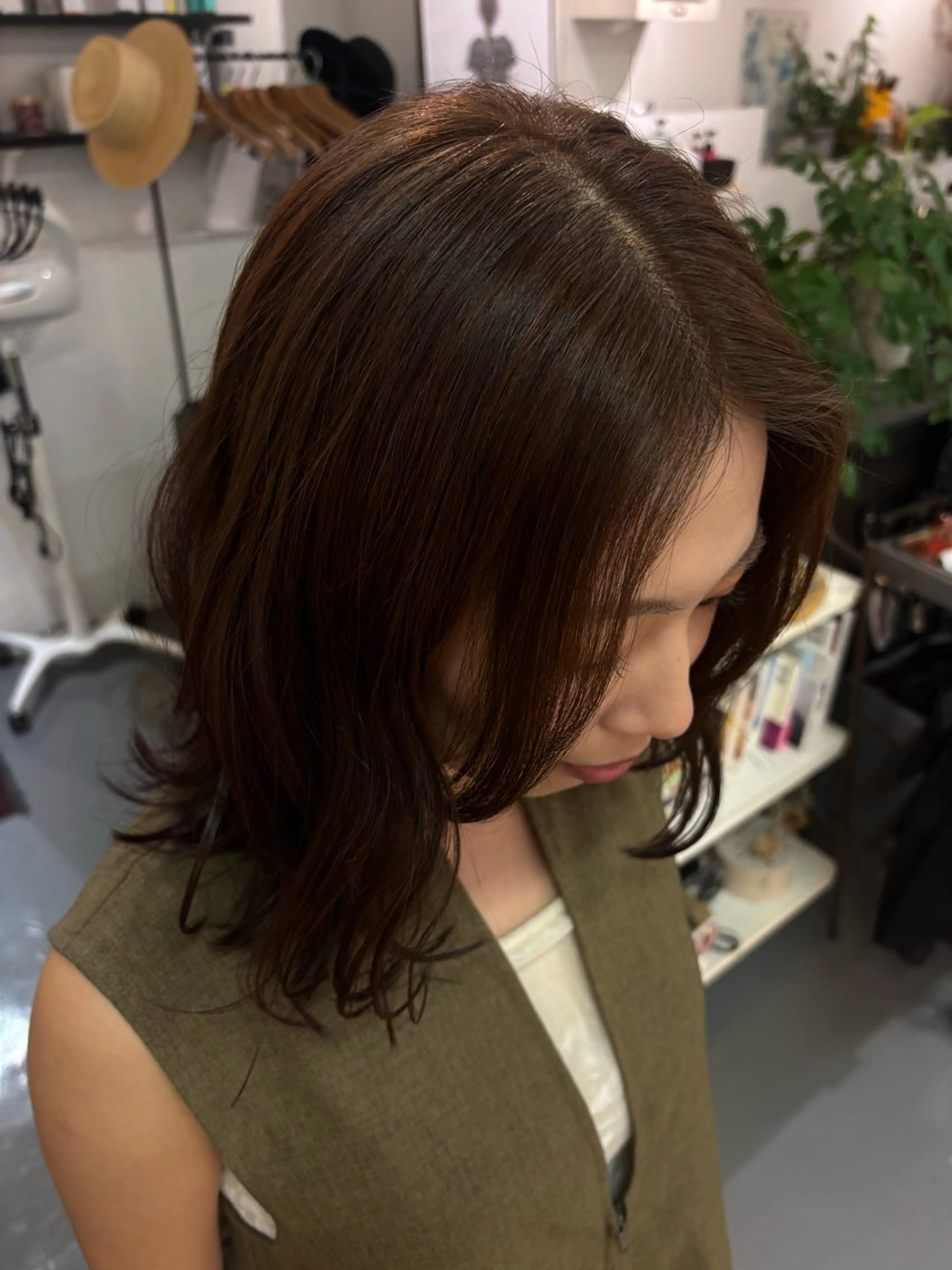ミディアム ヘアカラー ooitヨシダ ミナミのヘアスタイル