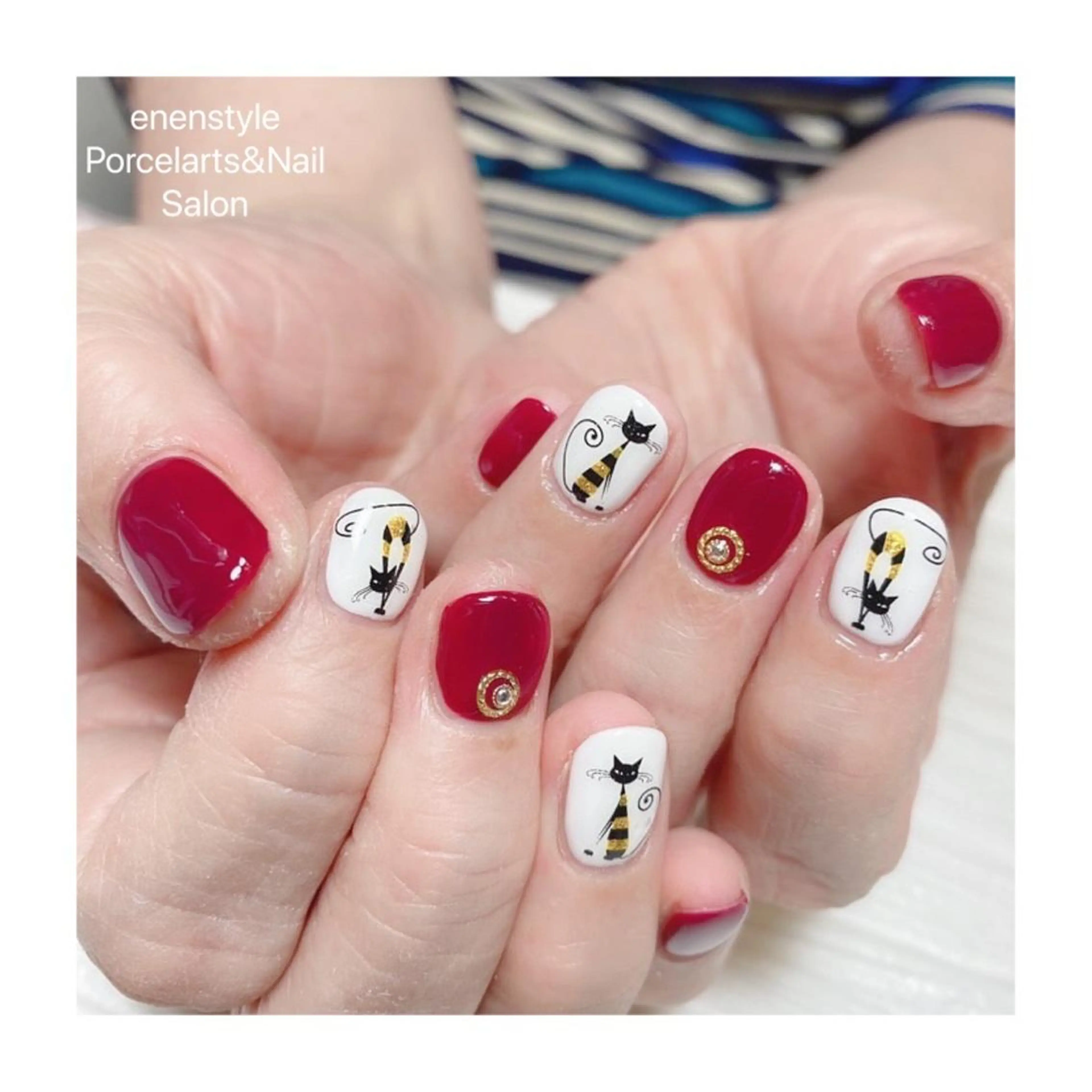 ショート ネイル ハンドネイル 👑enen style👑のネイルデザイン