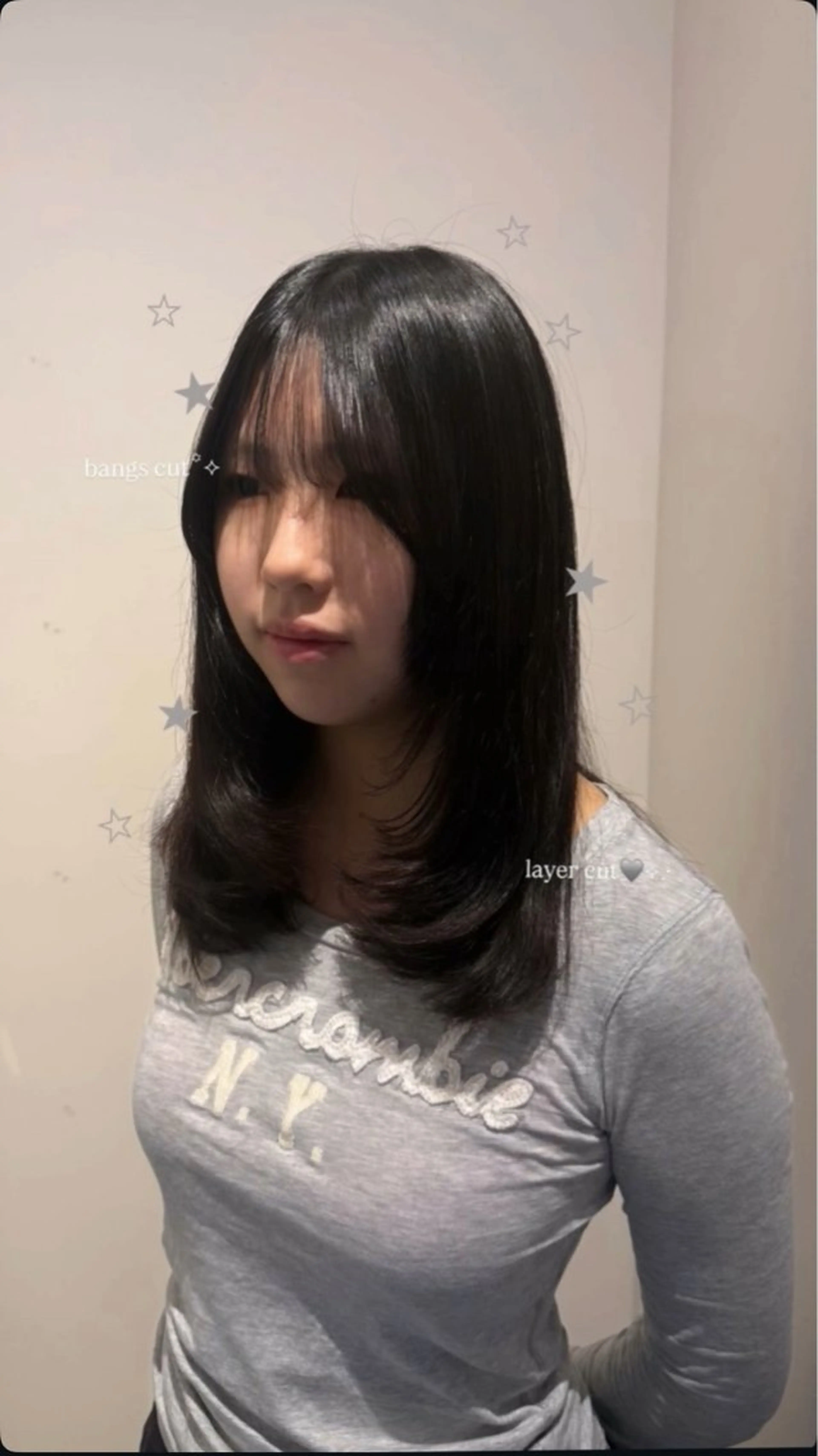 ミディアム レイヤーカット カット ヘアカラー トリートメント KANO/ lolonois梅田のヘアスタイル