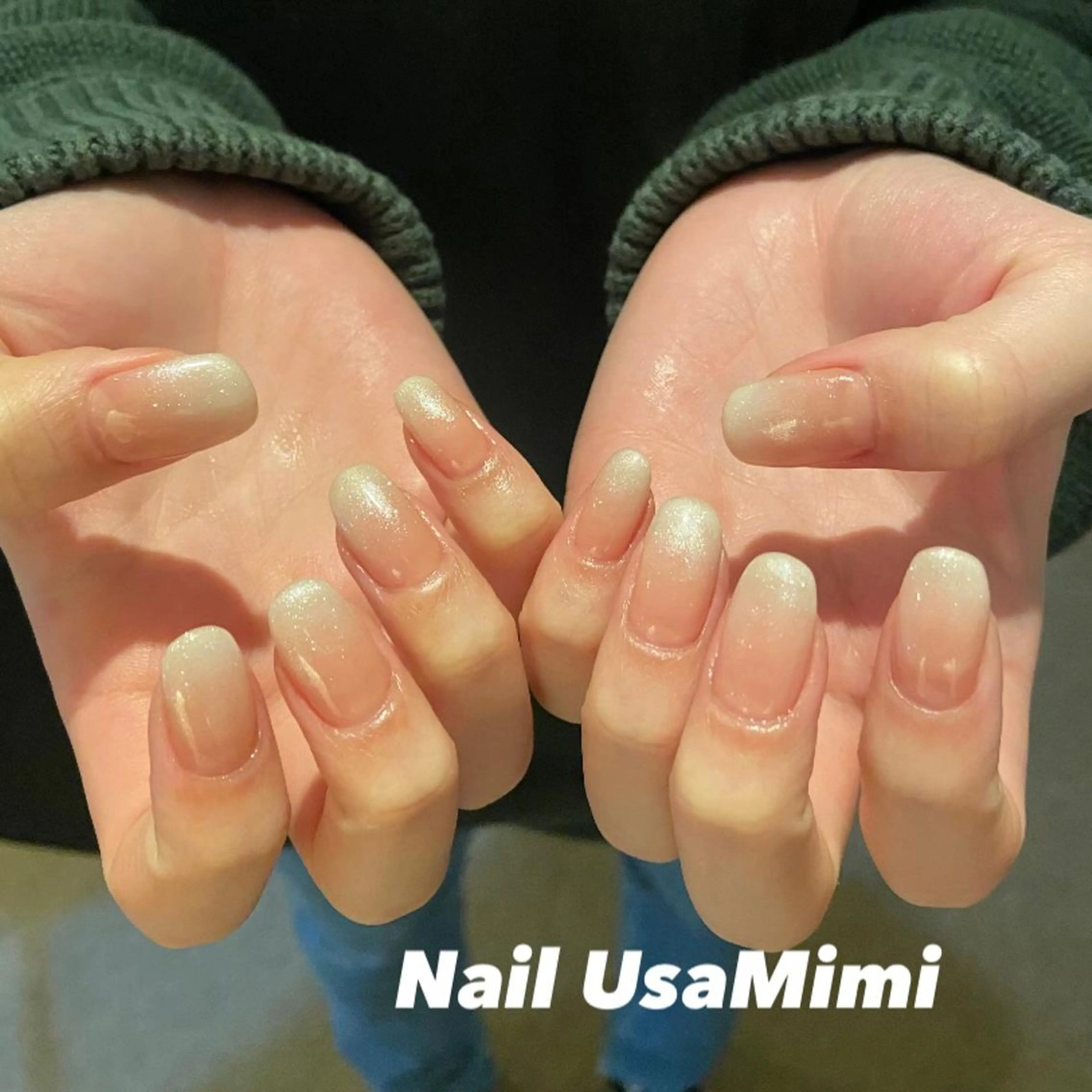 ネイル フットネイル ジェルネイル マグネットネイル 持ち込み ニュアンスネイル 本町ネイルNail UsaMimiのネイルデザイン