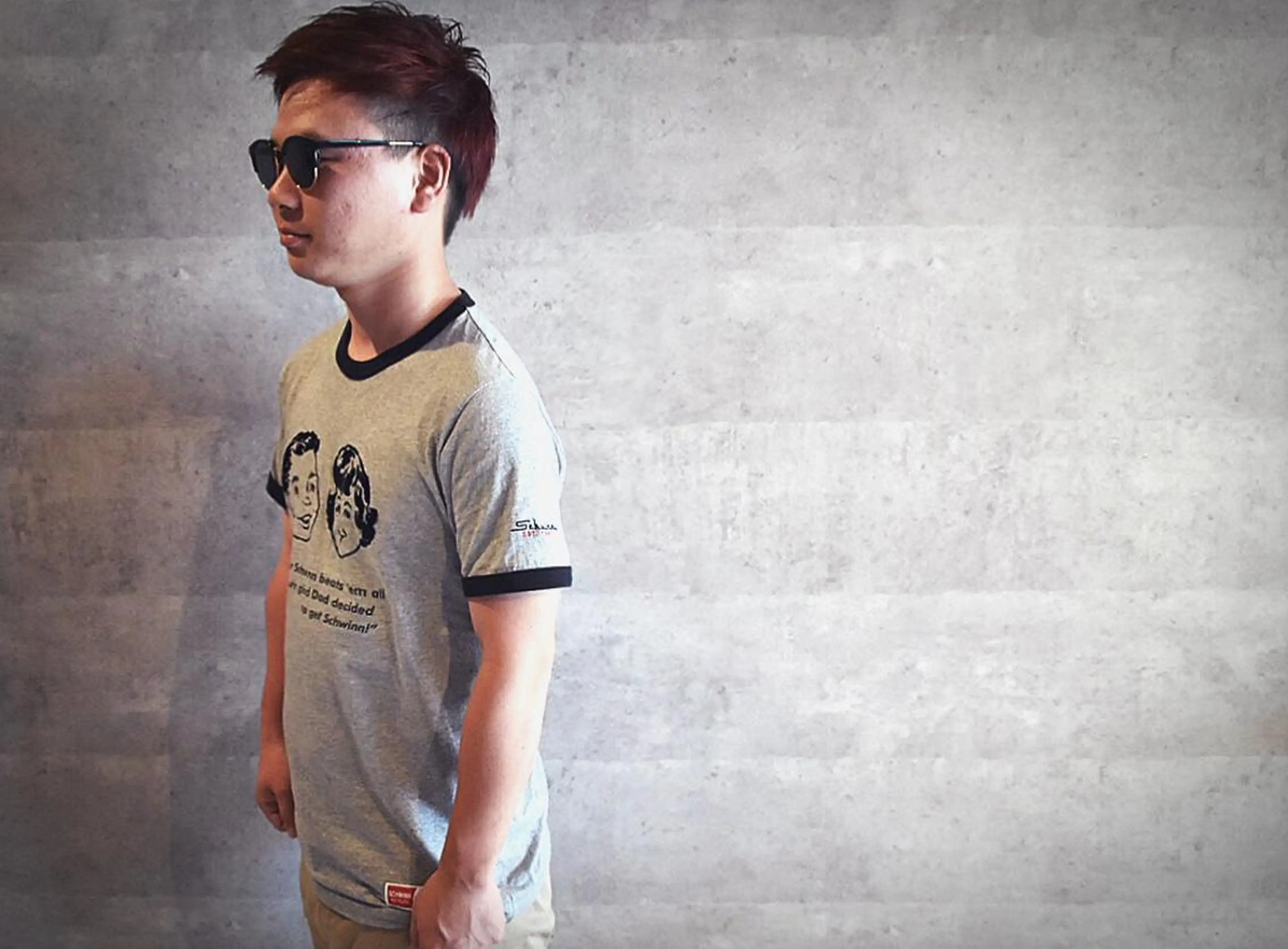 ショート カラー メンズ ダブルカラー レッドカラー ショートヘア hair salon Glanzのヘアスタイル