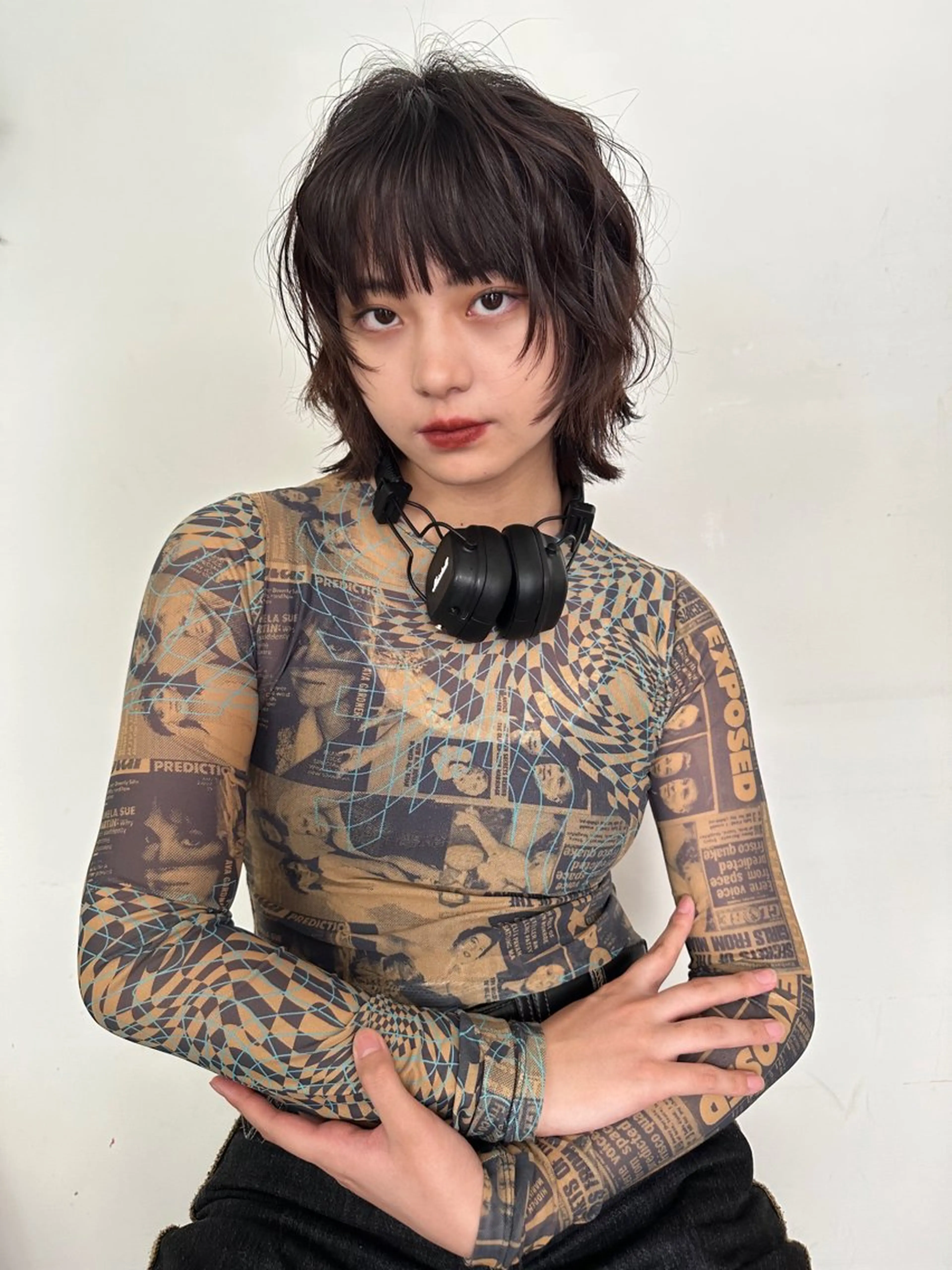 カラー ブラウンカラー ボブ/似合わせ レイヤーcocomoのヘアスタイル