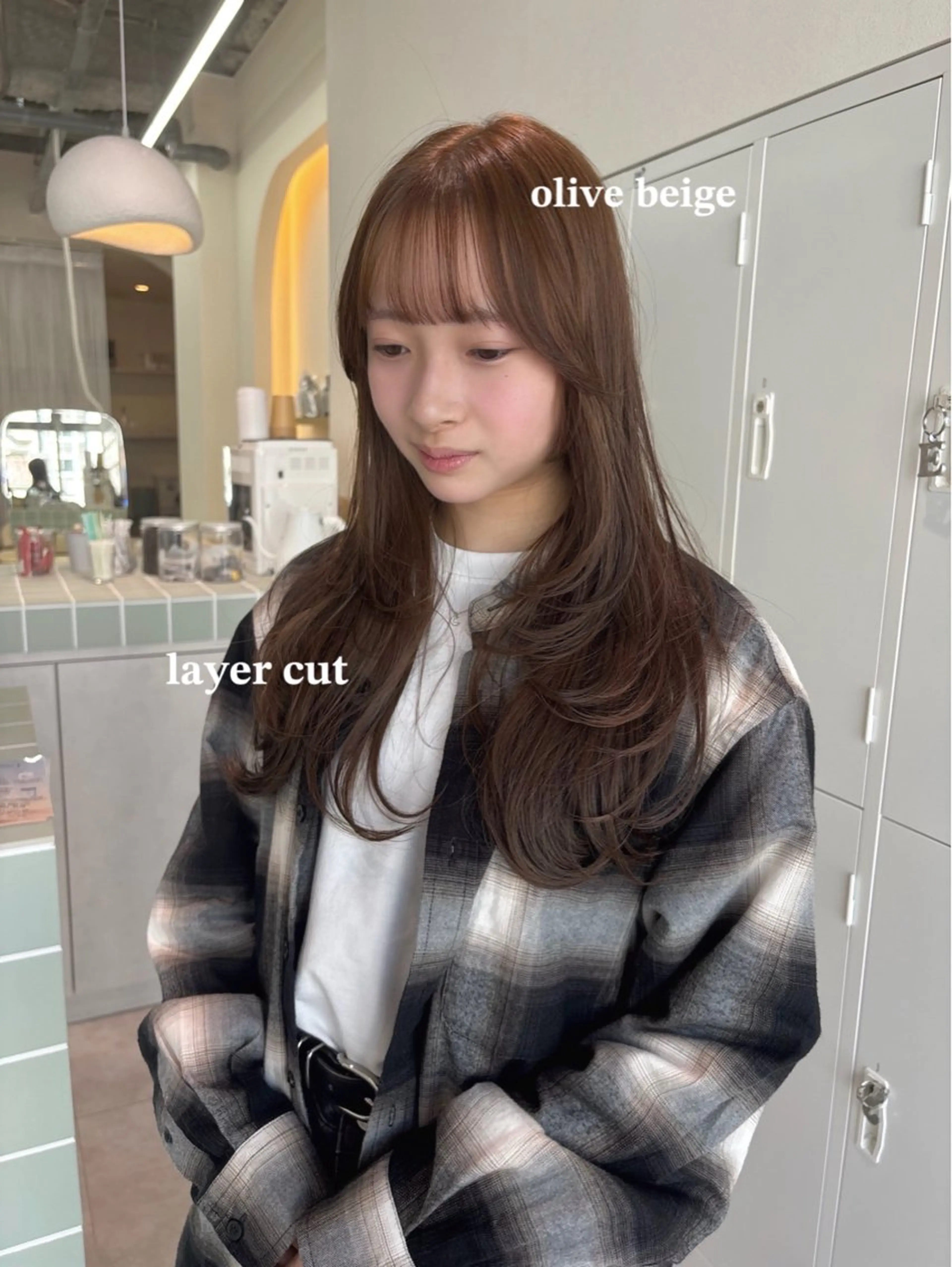 ロング カラー カット ヘアカラー トリートメント ヘッドスパ 広島/ヘアセット /ベージュ/わかなのヘアスタイル