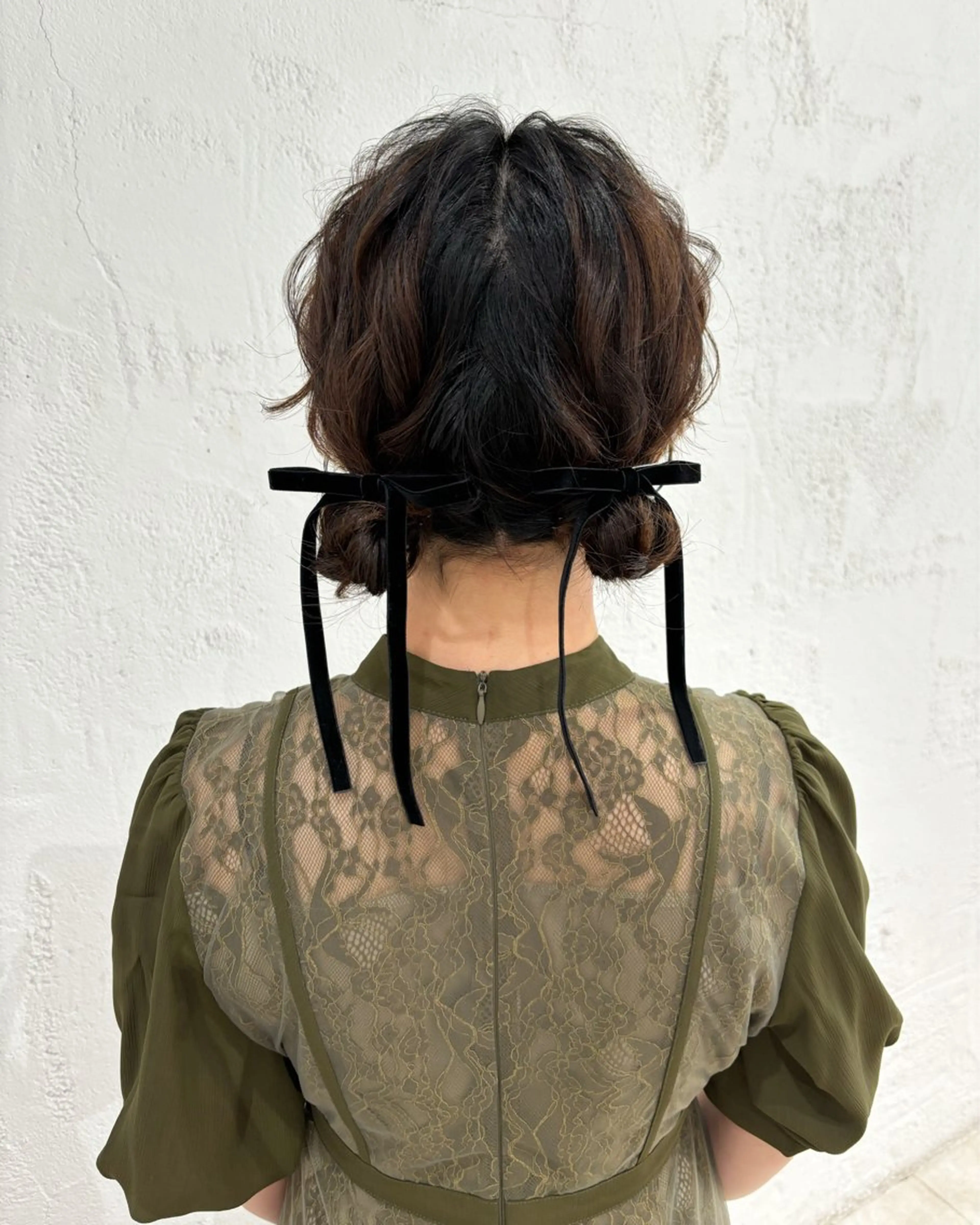 ミディアム お団子ヘア ヘアセット サソウ ユリエ🥥のヘアスタイル