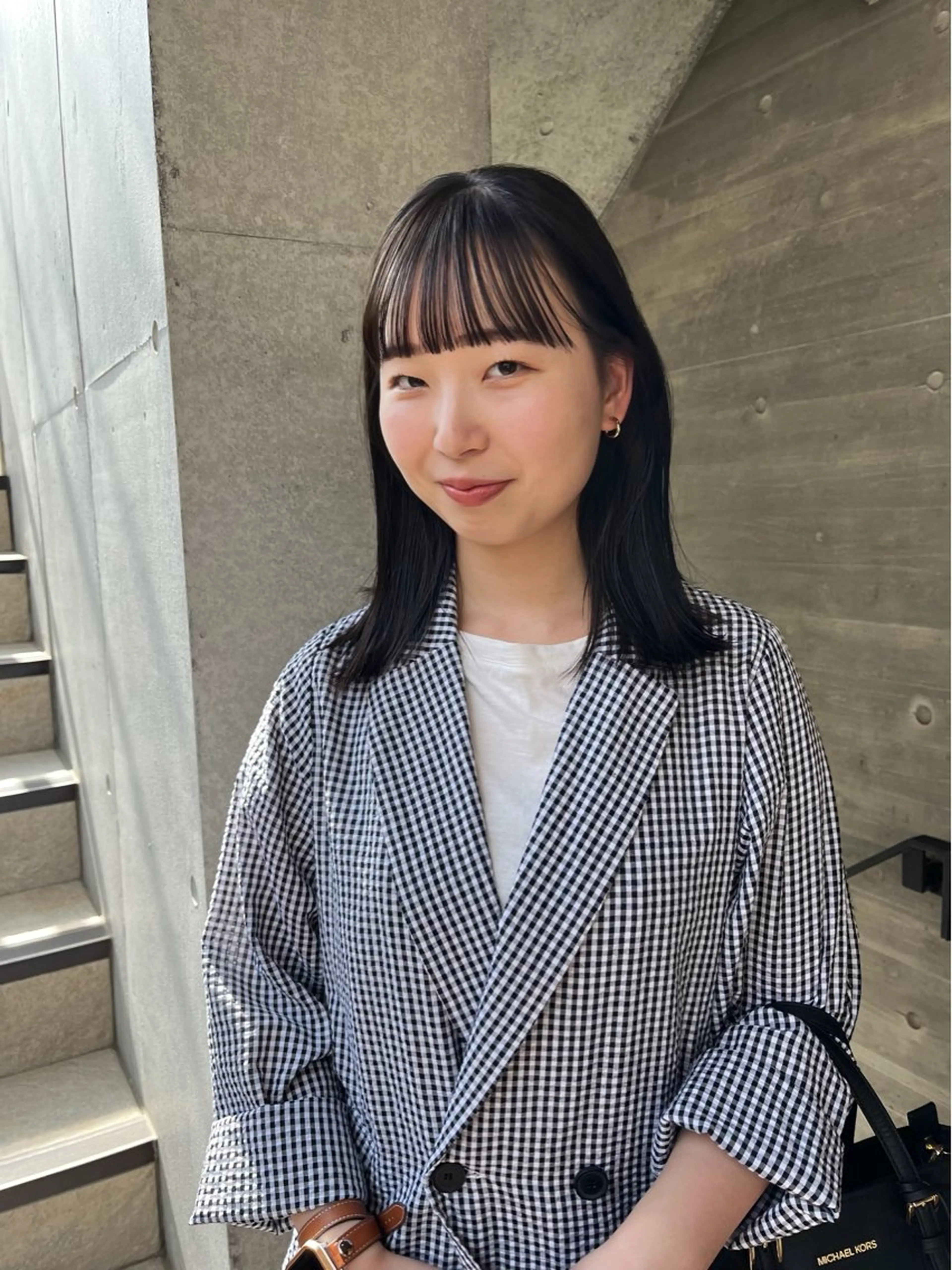 ミディアム カット 暖色/パーマ 🌼クニトウメイのヘアスタイル