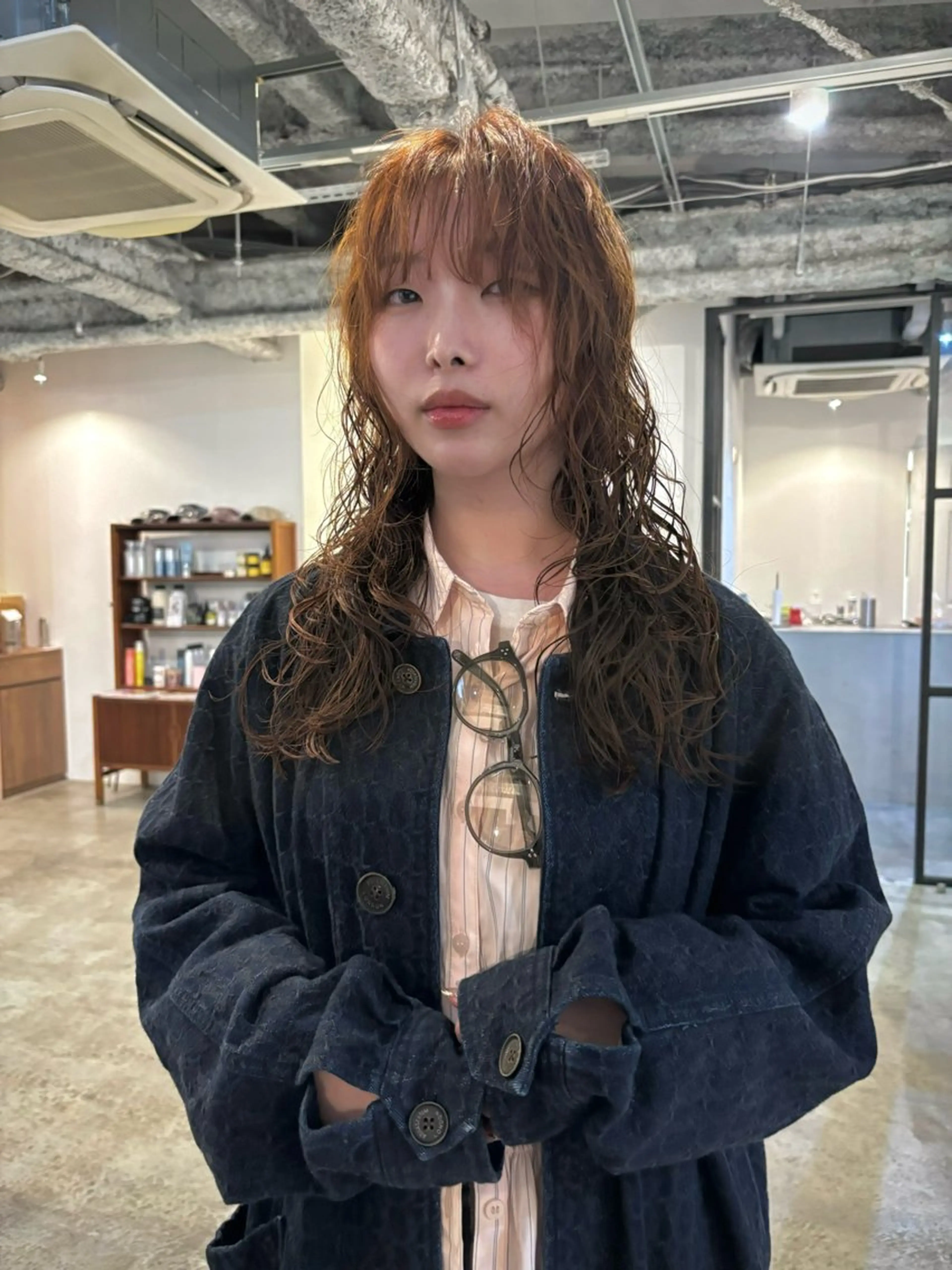 セミロング パーマ セミロングパーマ レイヤーカット カット パーマ yu maのヘアスタイル