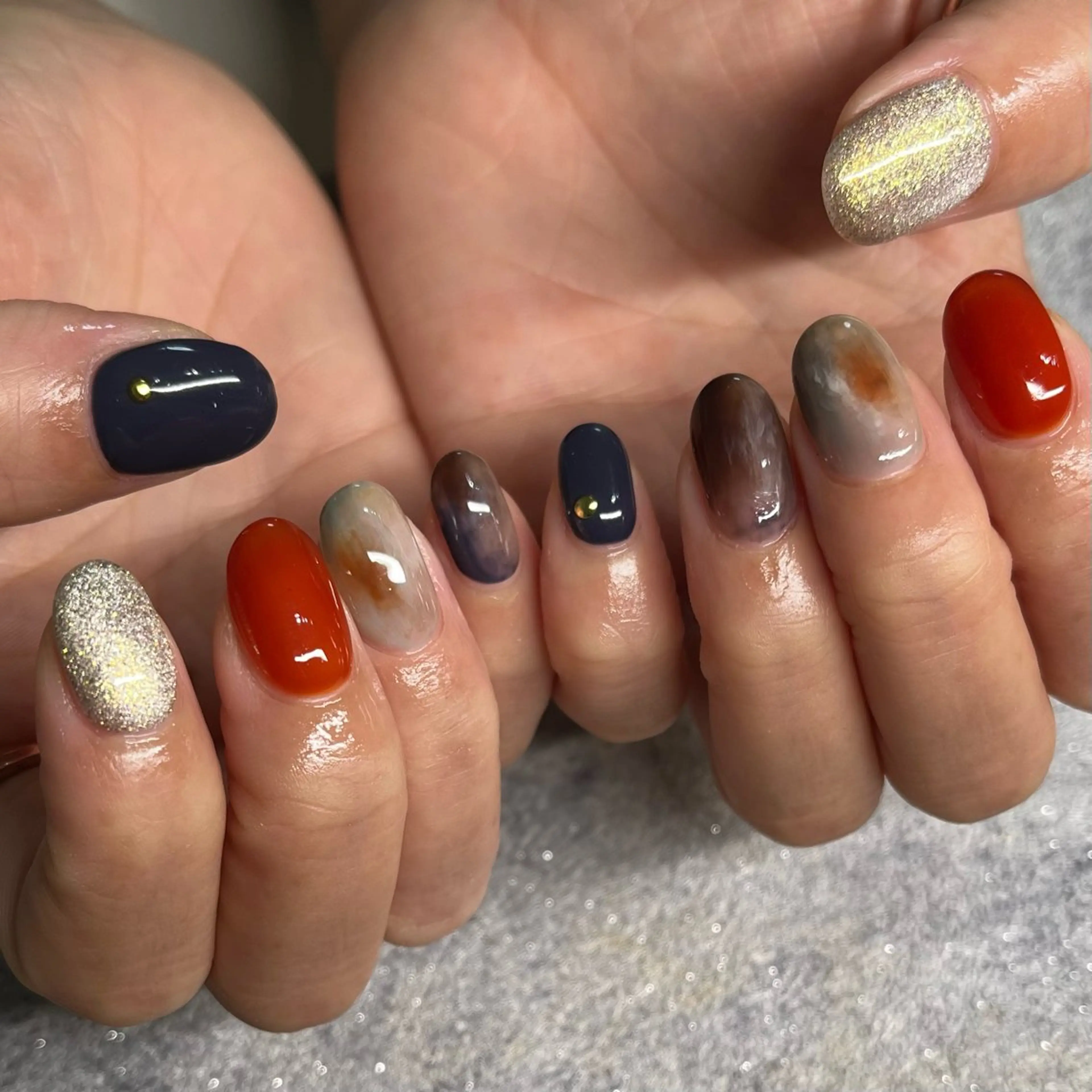 ネイル ハンドネイル joie ange rinna上本町のネイルデザイン