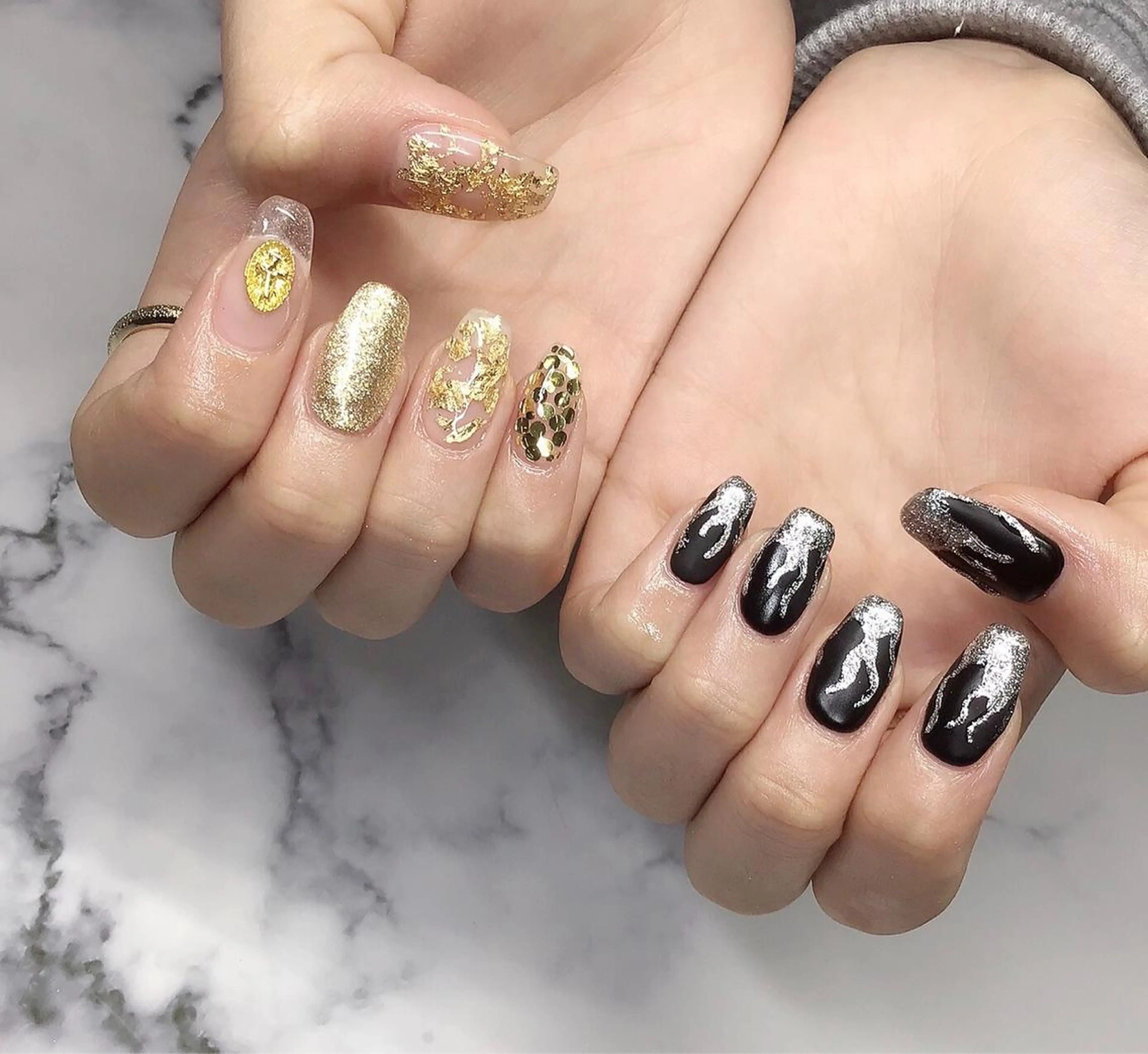 ロング カラー ヘアアレンジ キッズ ネイル マツエク・マツパ 福田 加奈のネイルデザイン