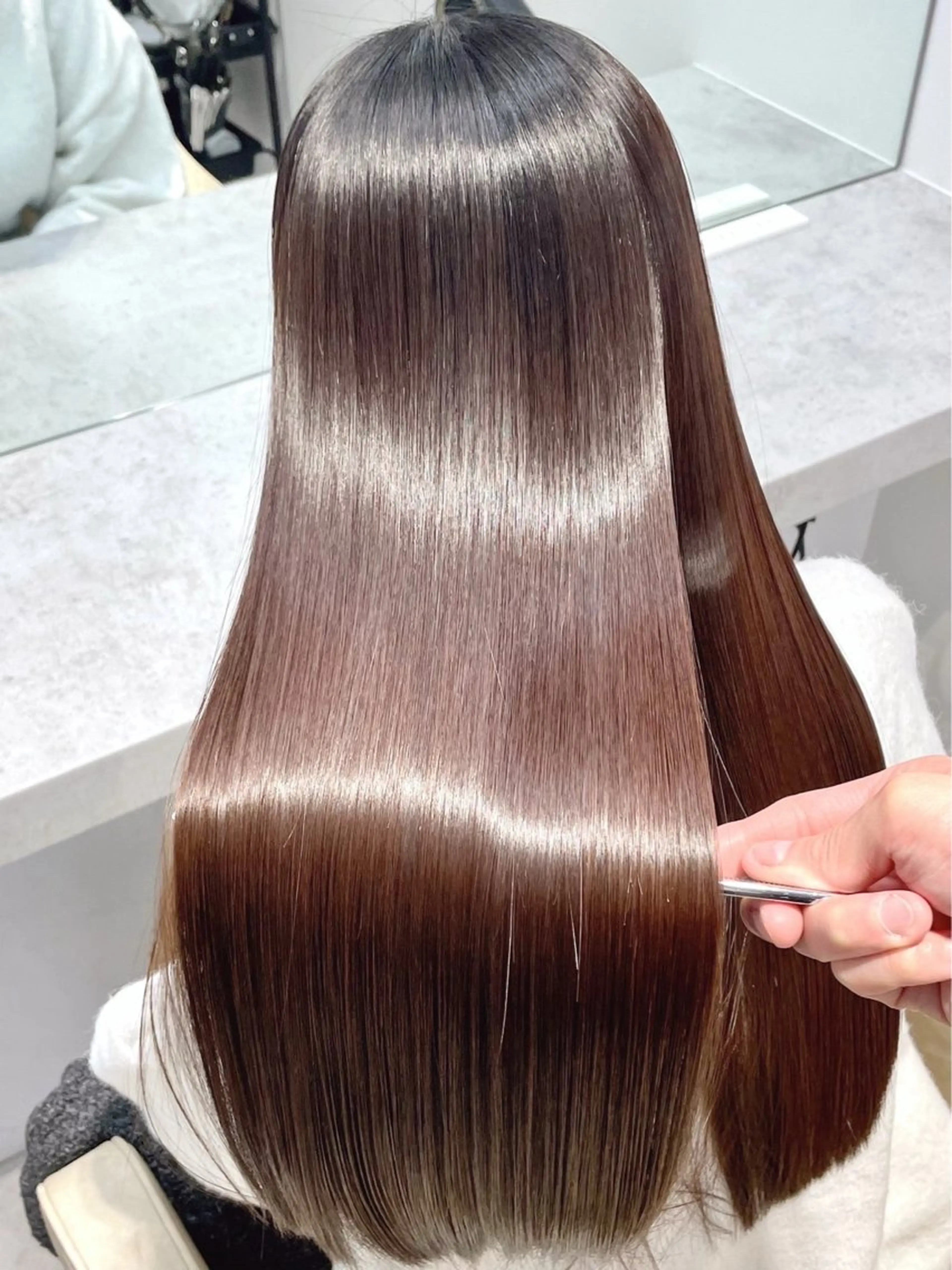 ロング 美髪改善ストレート/ 植村友哉のヘアスタイル