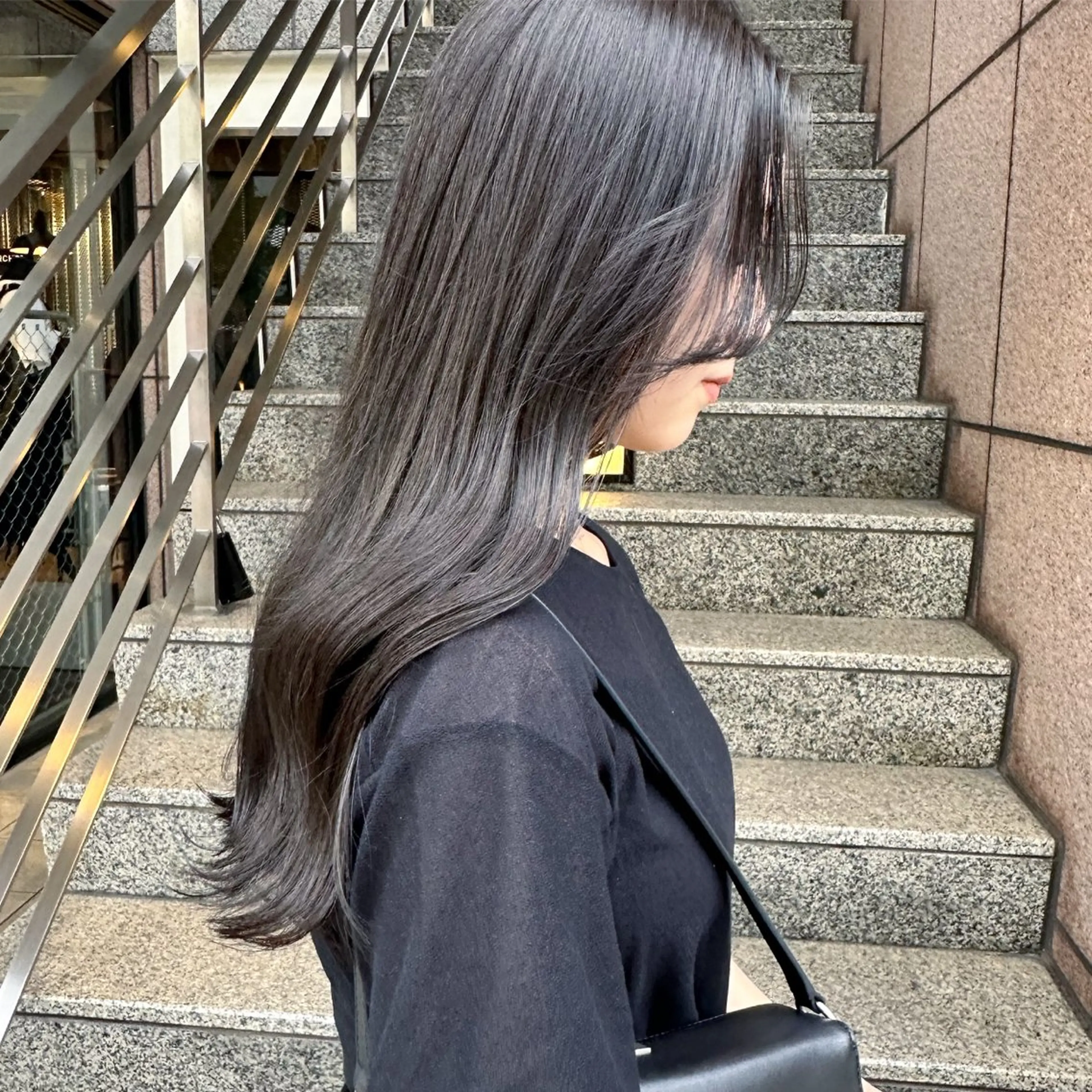 ロング カラー カット ヘアカラー 縮毛矯正✨透明感 カラー🎀♡mariのヘアスタイル