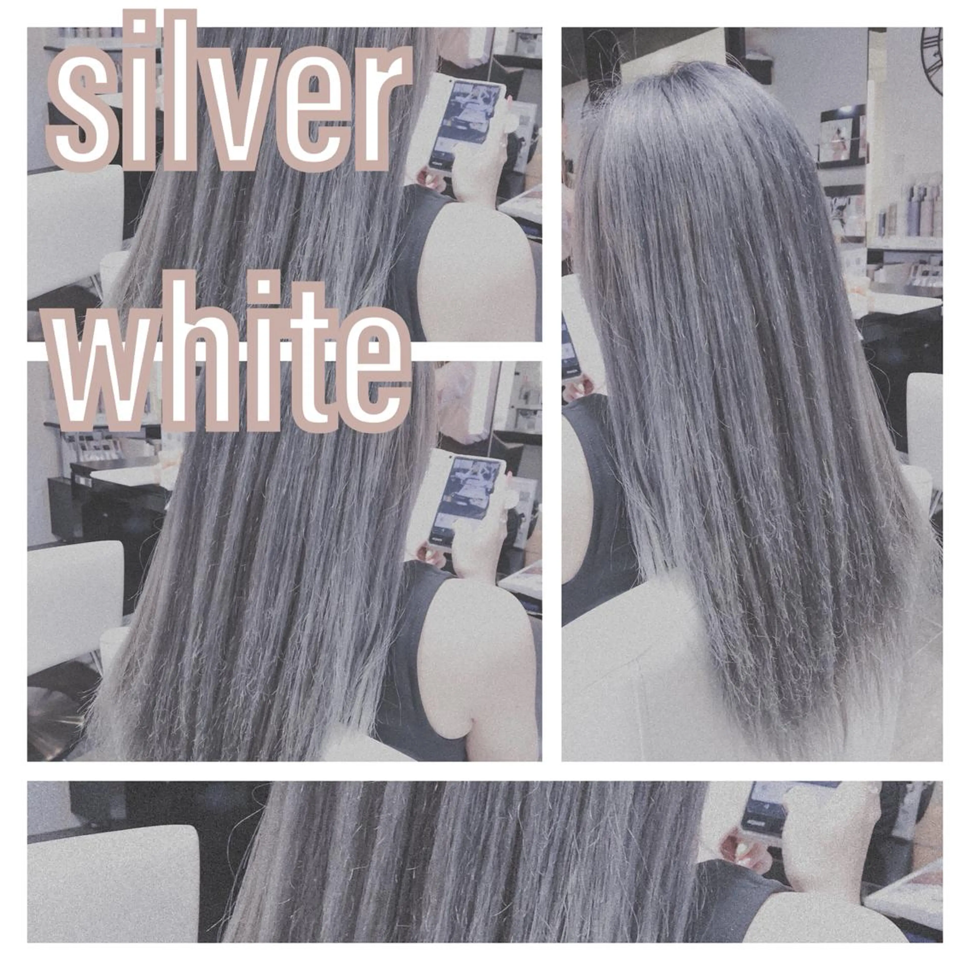 ロング カラー シルバー ハイライト/ブリーチ バレイヤージュ関佳祐のヘアスタイル