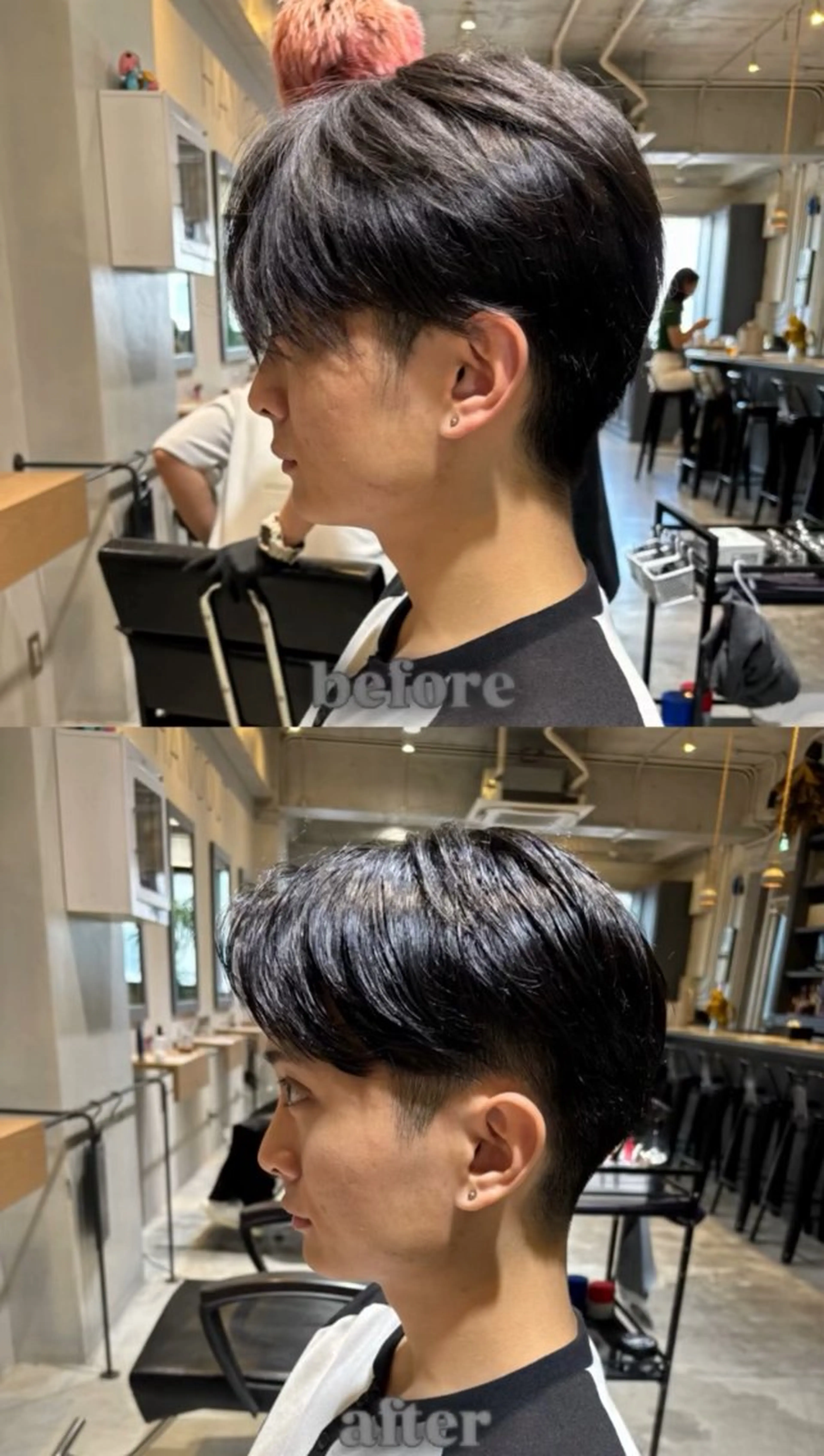 メンズ アップバング ツーブロック カット HANGOUT / ミウのヘアスタイル