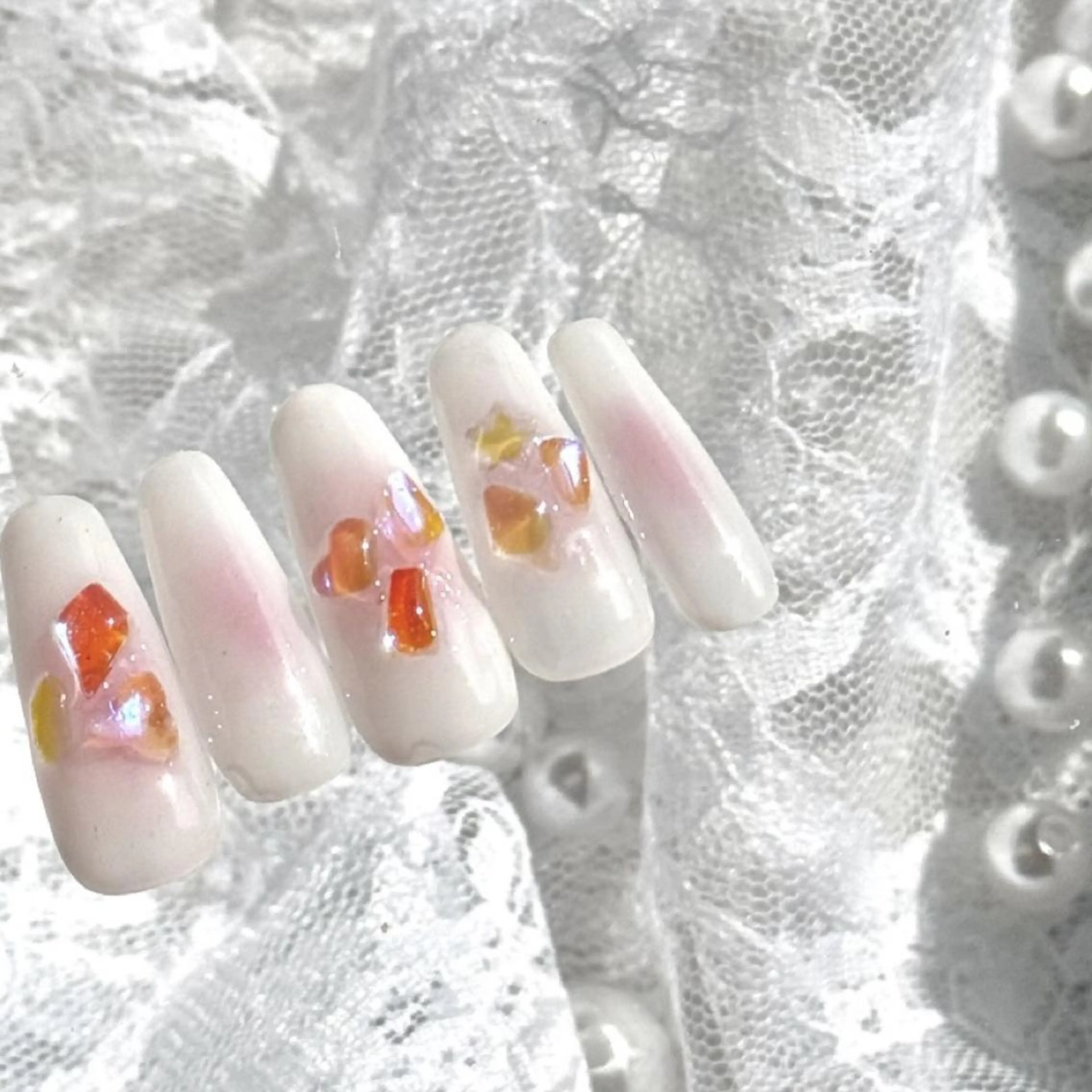 ネイル ワンホンネイル ハンドネイル Aki 💖ゆちたの部屋のネイルデザイン