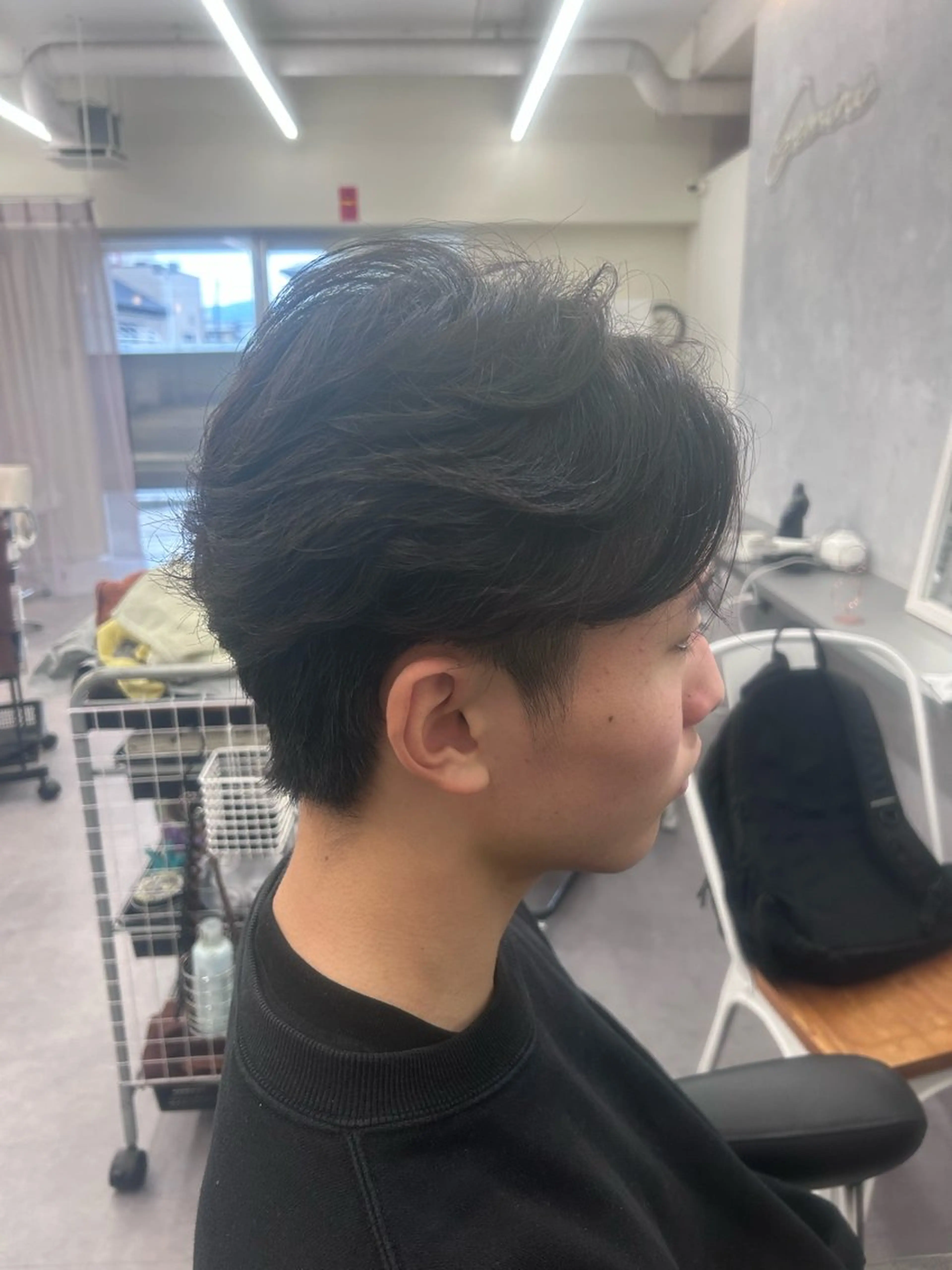 ミディアム パーマ ex-fa for men 早藤朋哉のヘアスタイル