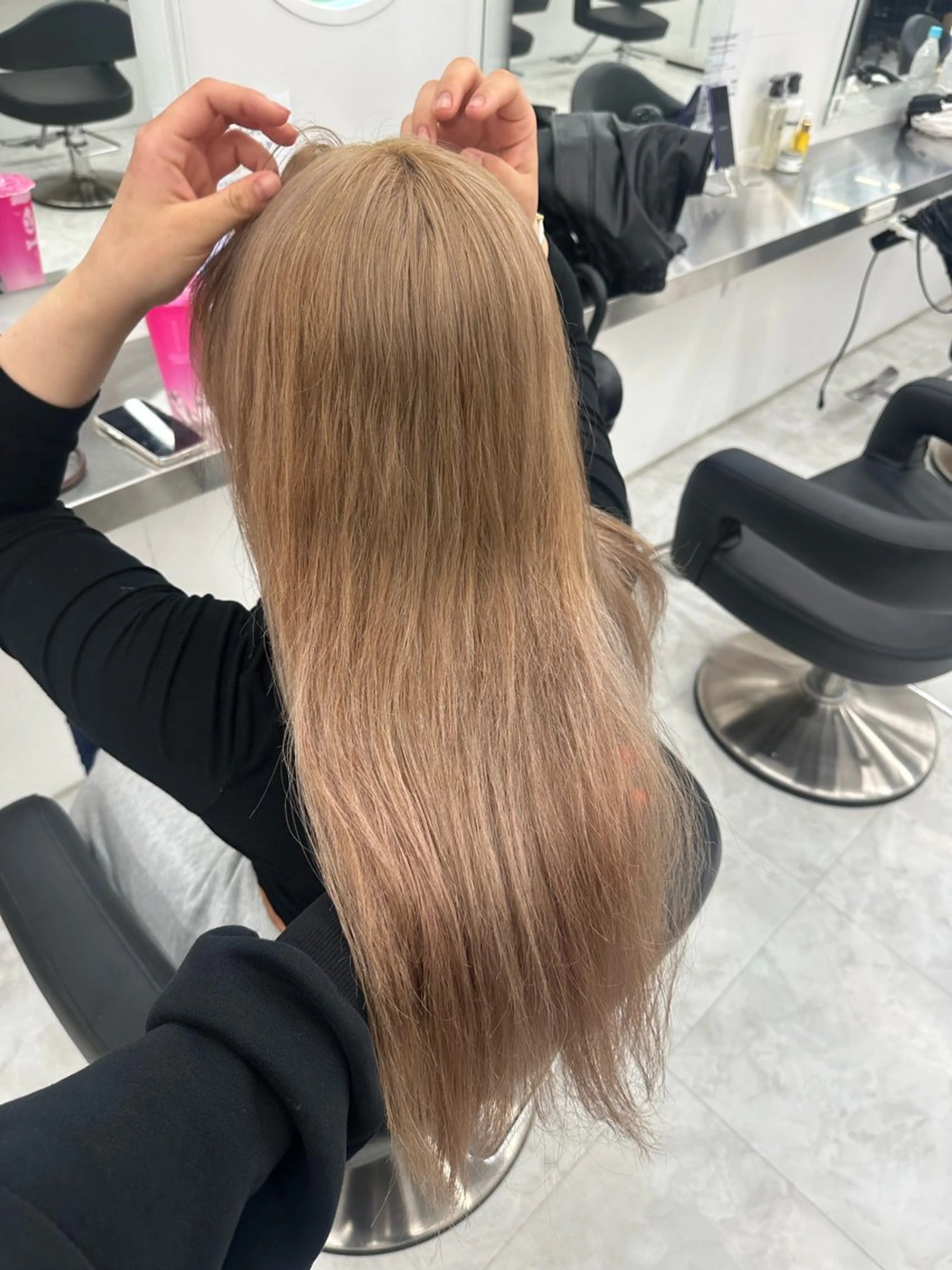 カラー ヘアカラー トリートメント 透明感ベージュ 🎀Anju/渋谷のヘアスタイル