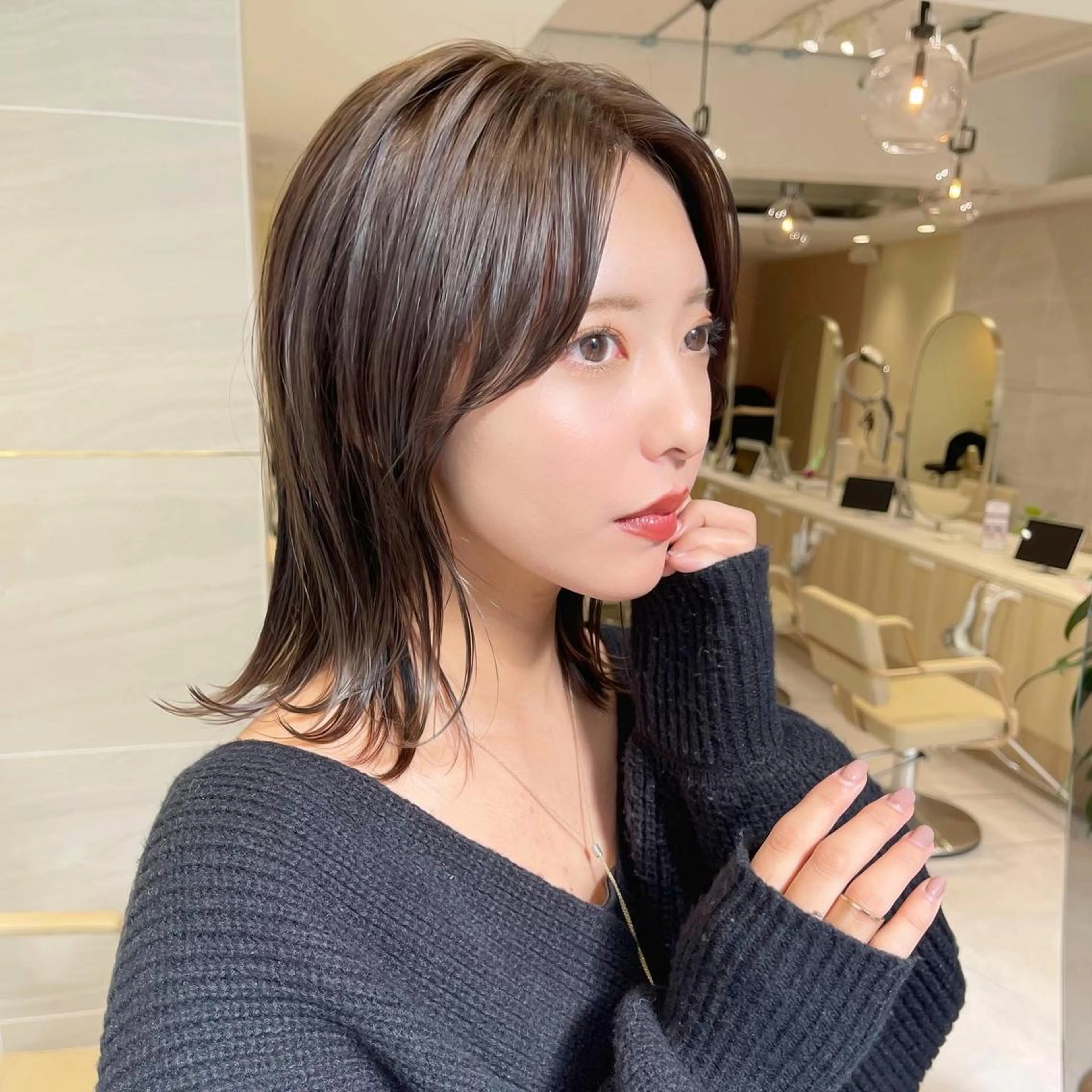 💐小顔カット+ケアカラー+TOKIOトリートメント💐（白髪染めも可能）の写真