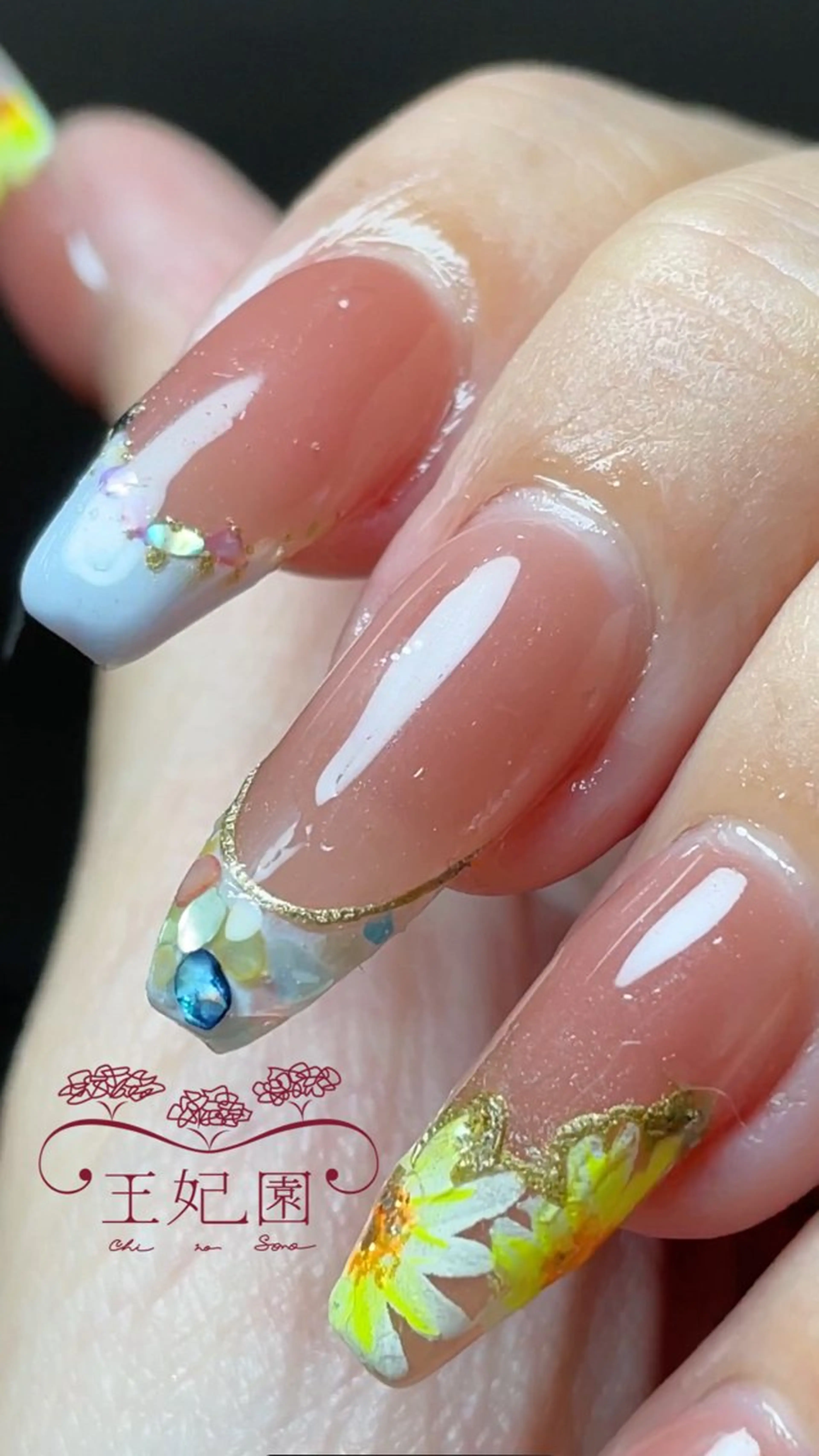 ネイル 長さ出し スカルプネイル nail salon王妃の園所属・王妃の園 ohinosonoのネイルデザイン