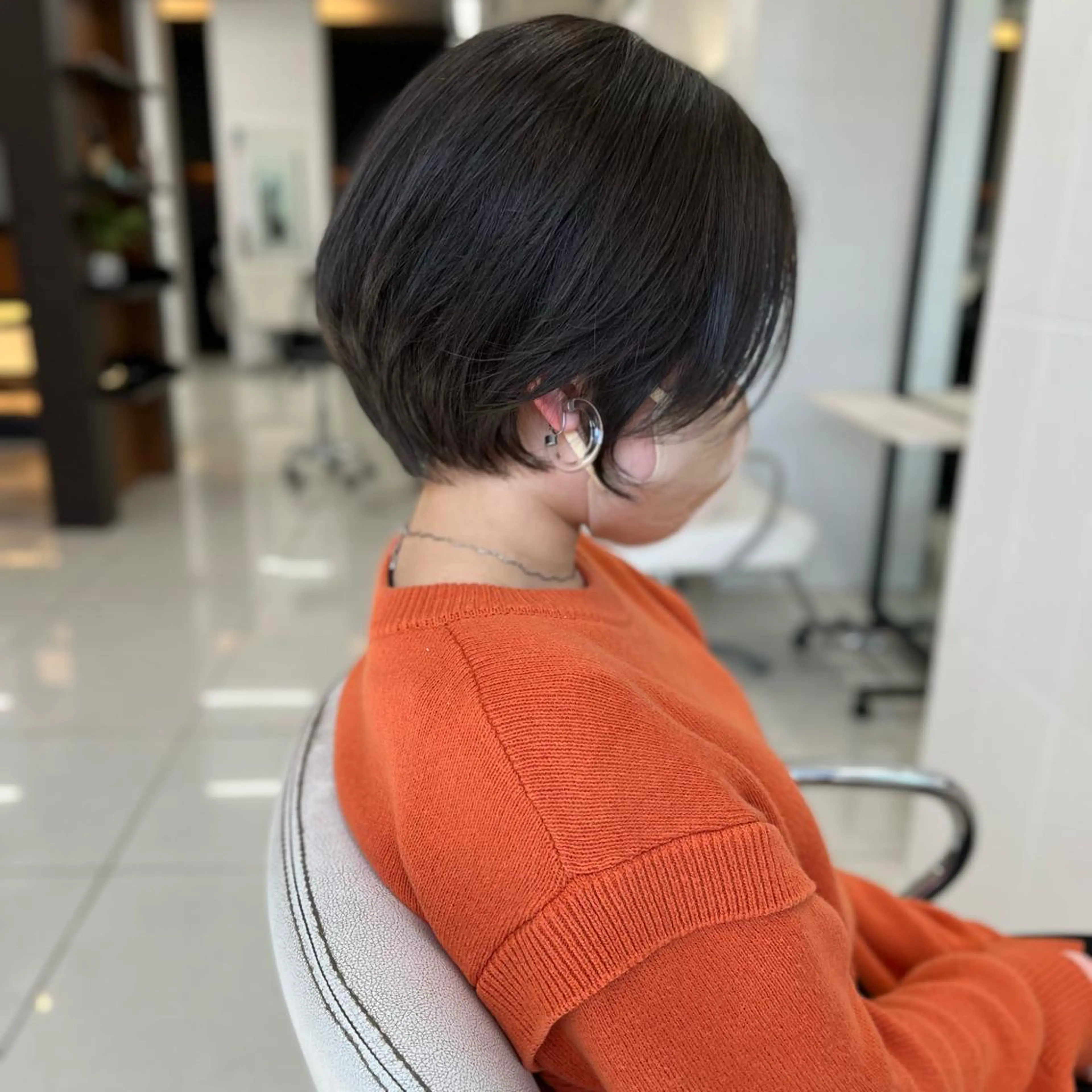 ショート カラー ブルーカラー 透明感カラー カット ヘアカラー トリートメント BOOTH share salon所属・ハタケヤマヨシキ ／BOOTHのヘアスタイル