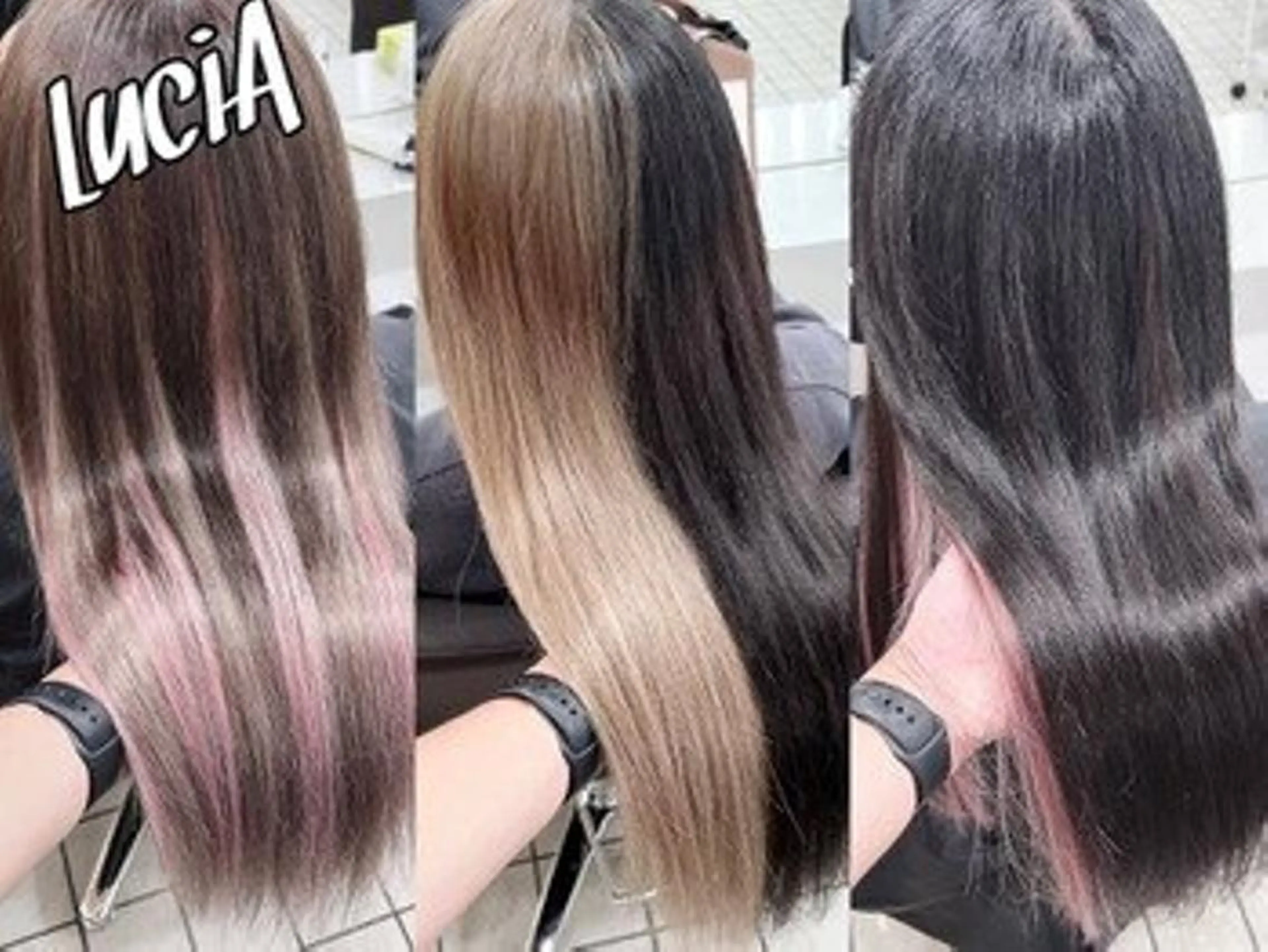 ロング カラー LuciA エクステカラーのヘアスタイル