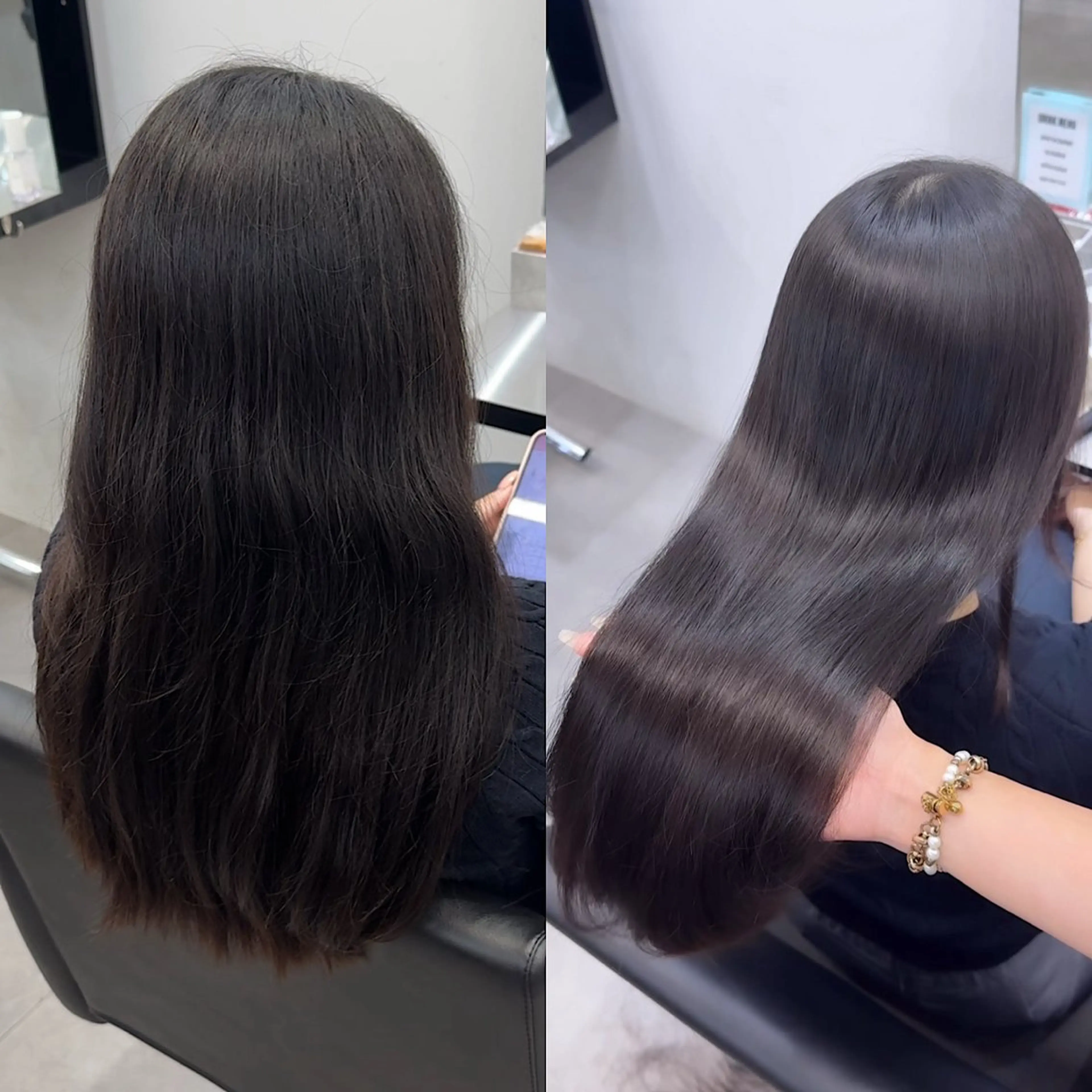 ロング カラー パーマ 顔周りカット 小顔カット 縮毛矯正 ストレートパーマ カット ヘアカラー 縮毛矯正 トリートメント 巻ける縮毛矯正 Sachi🐰のヘアスタイル