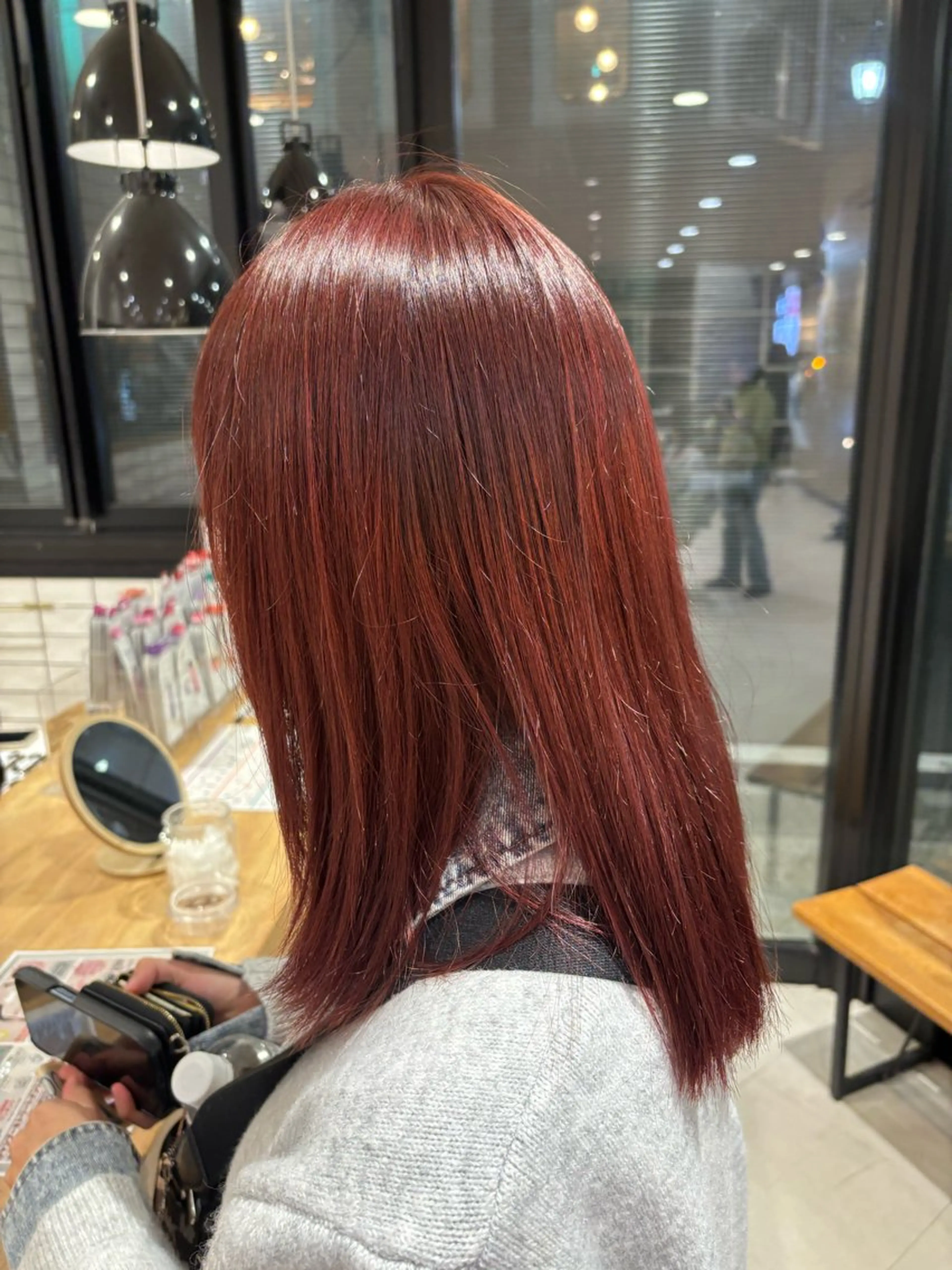 セミロング カラー カット ヘアカラー レイヤー/ベージュ/ Yurika🐝🤎のヘアスタイル