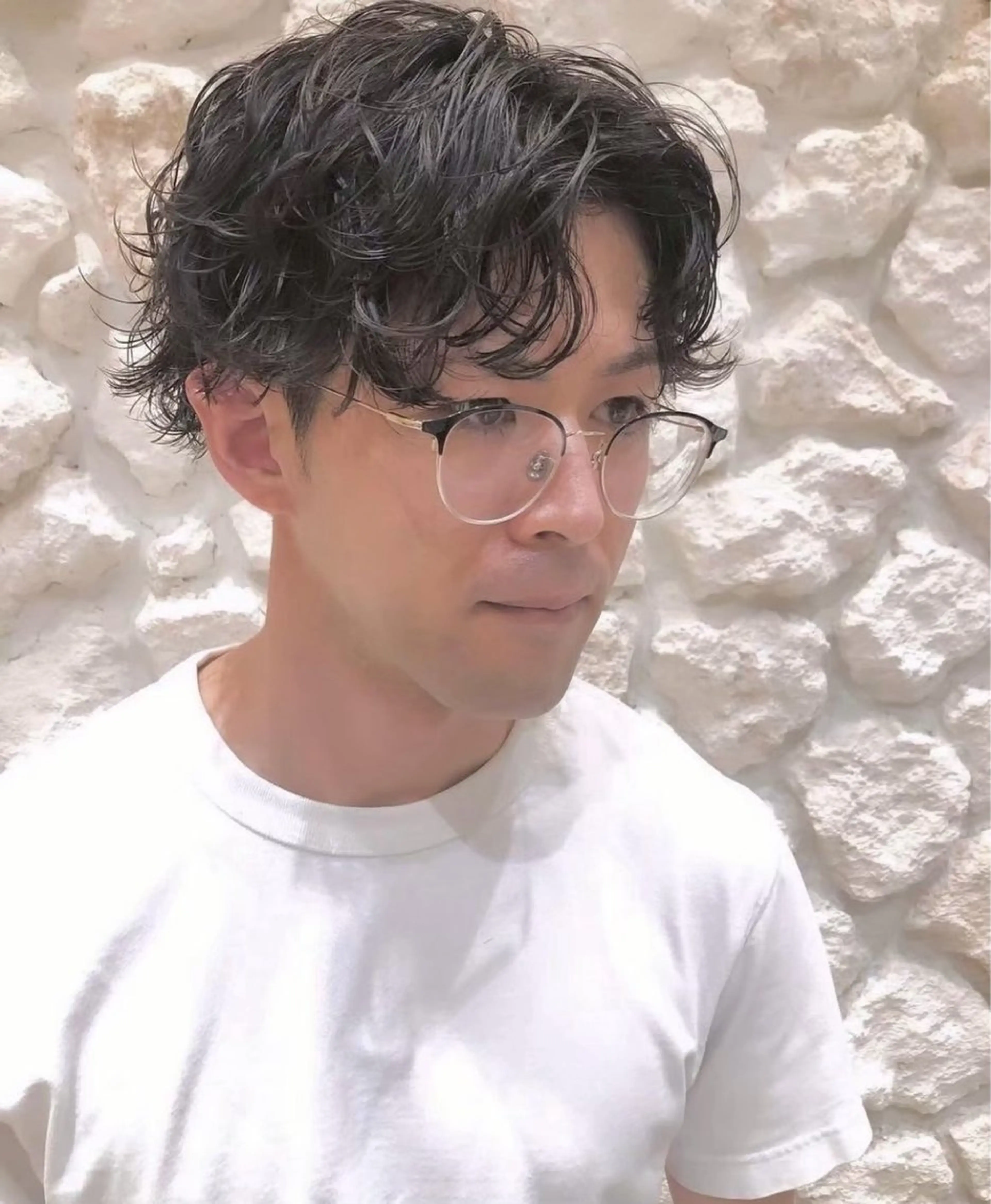 ショート パーマ カット パーマ オヤマ アキラのヘアスタイル
