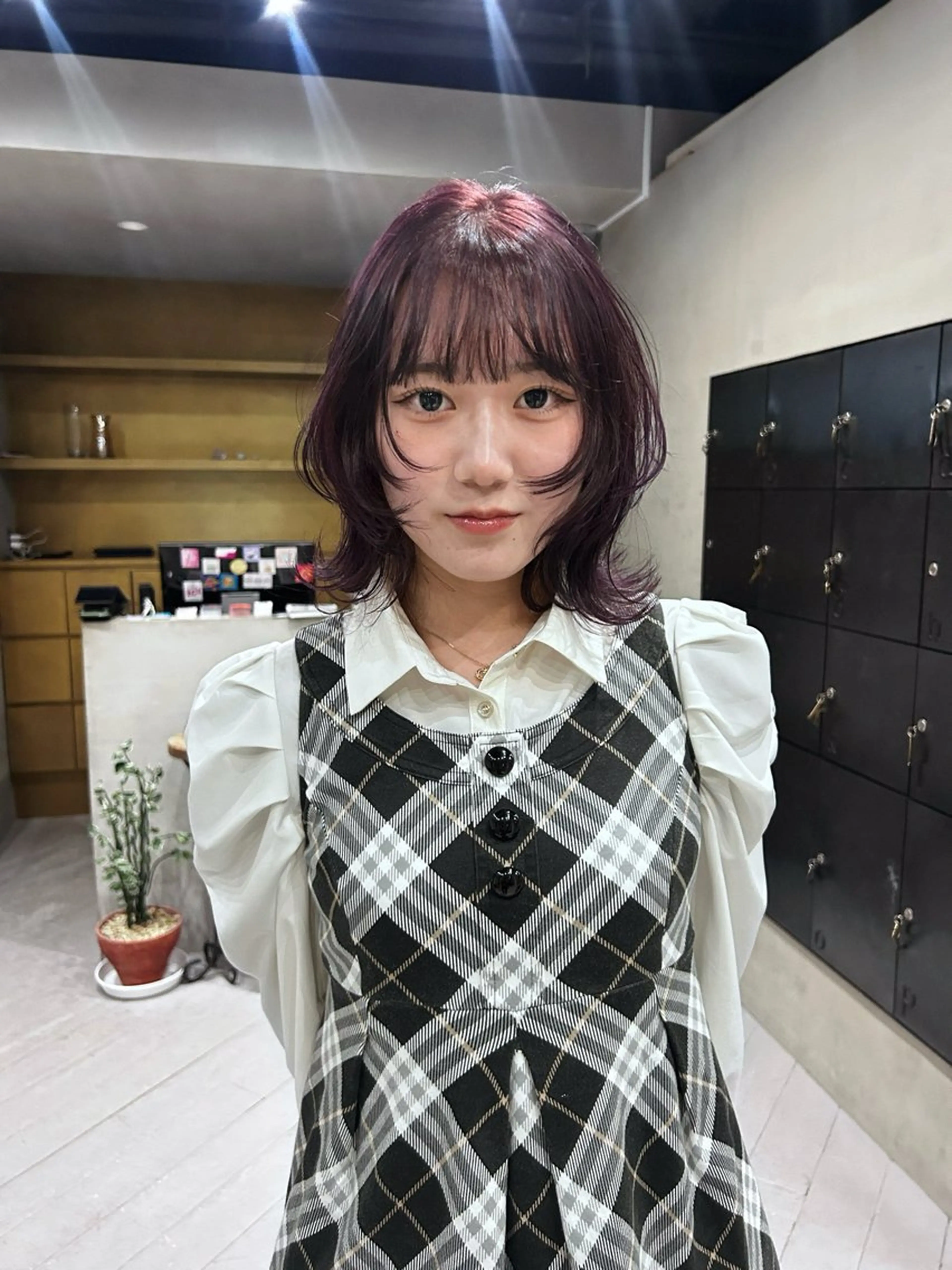 ミディアム カラー ブリーチ トリートメント kyoka/レイヤー /ハッシュカットのヘアスタイル