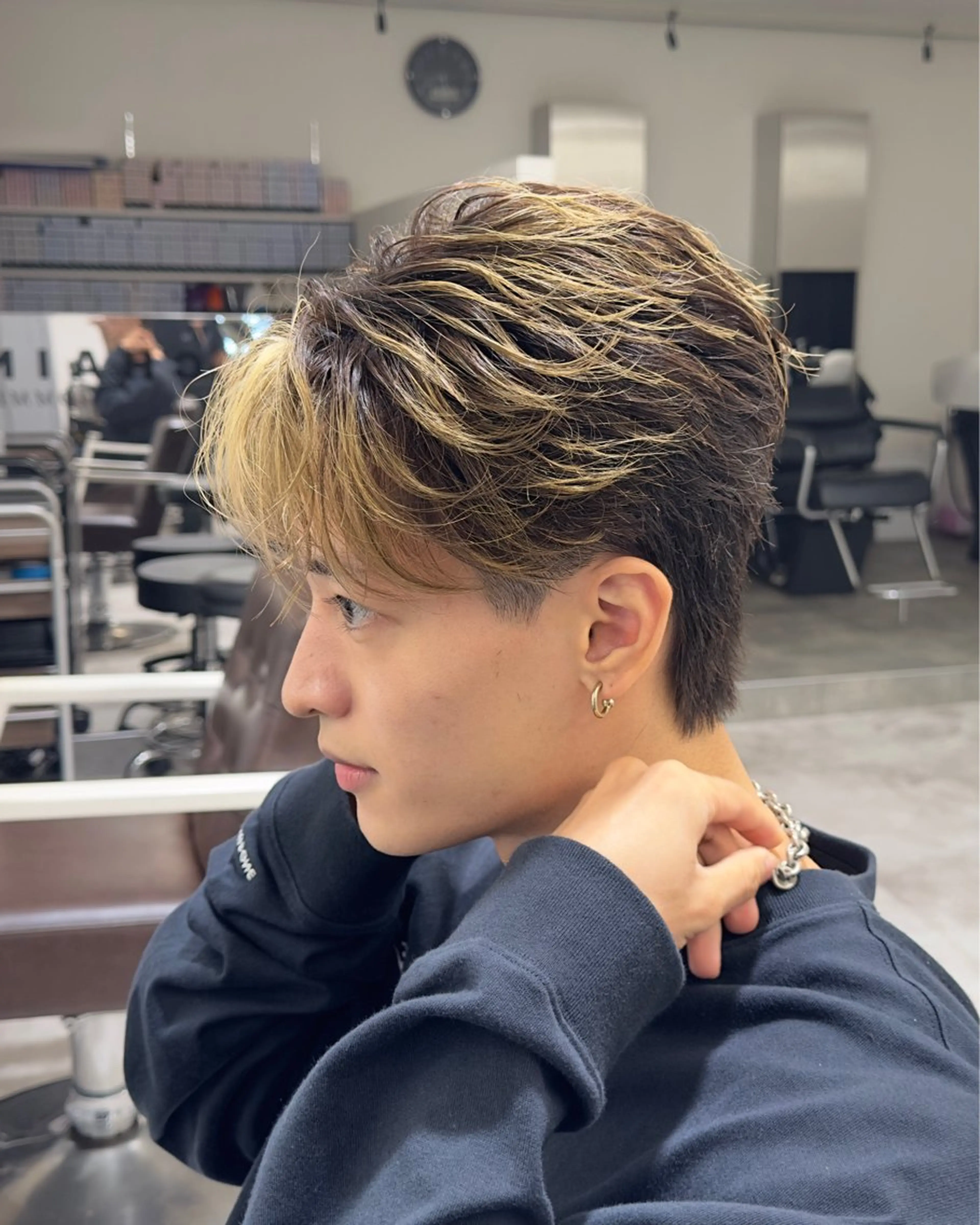 カラー パーマ メンズ カット ヘアカラー パーマ メンズ/心斎橋 /韓流/藤本理希のヘアスタイル