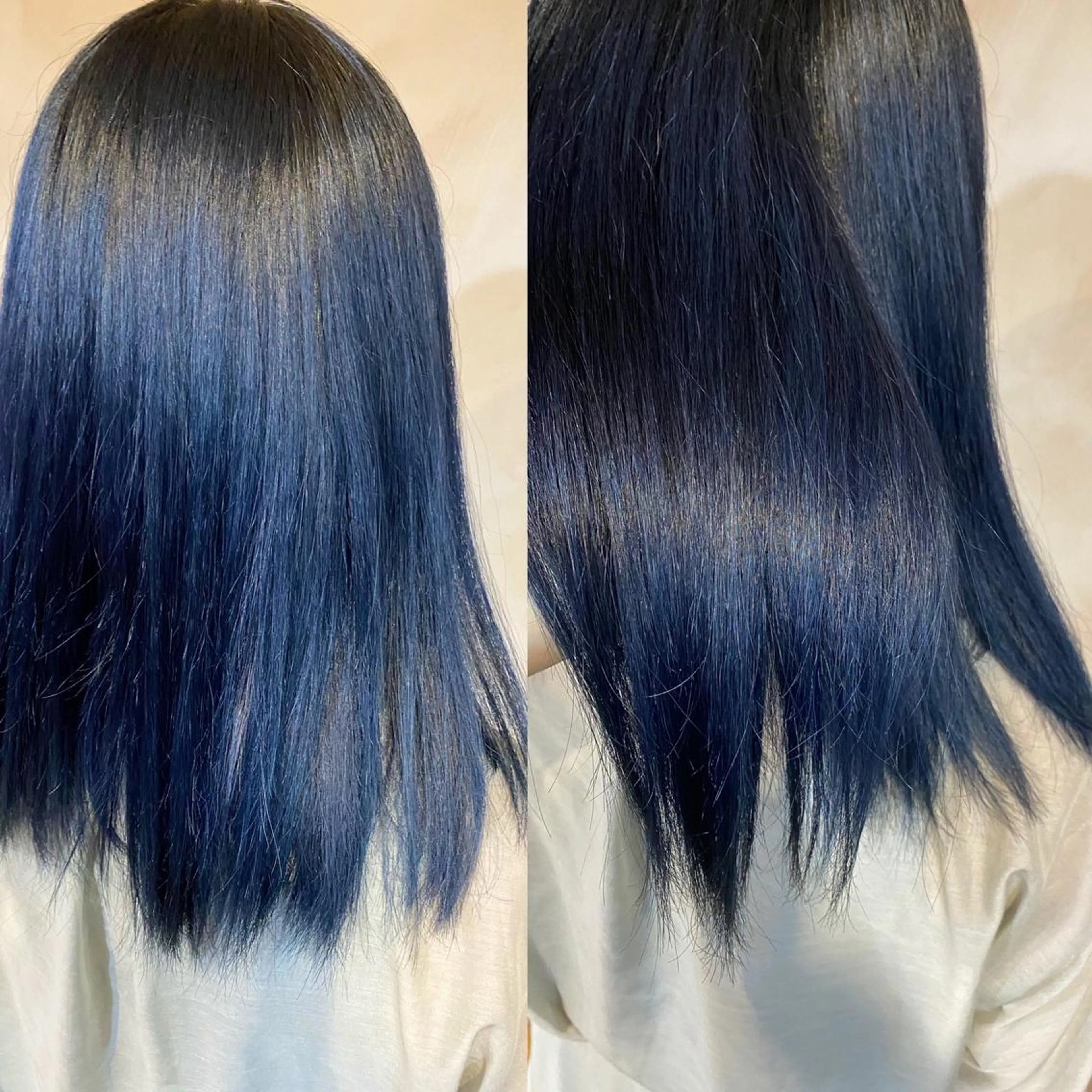 ミディアム カラー ブルーカラー ブルージュ グラデーションカラー antica YOSHIのヘアスタイル