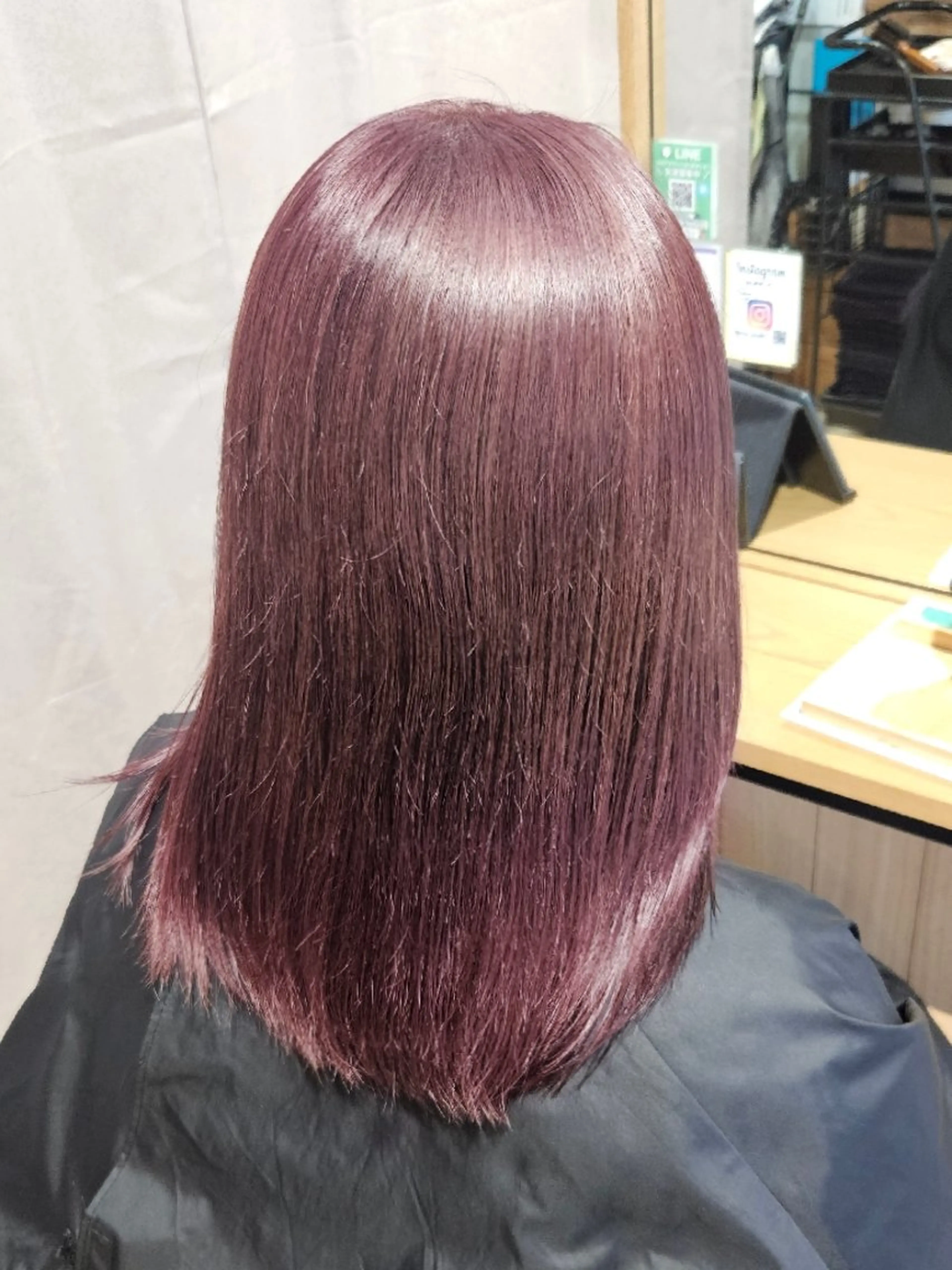 カラー セミロング ピンクカラー ヘアカラー トリートメント 外戸口未優利 /ケドグチミユリのヘアスタイル