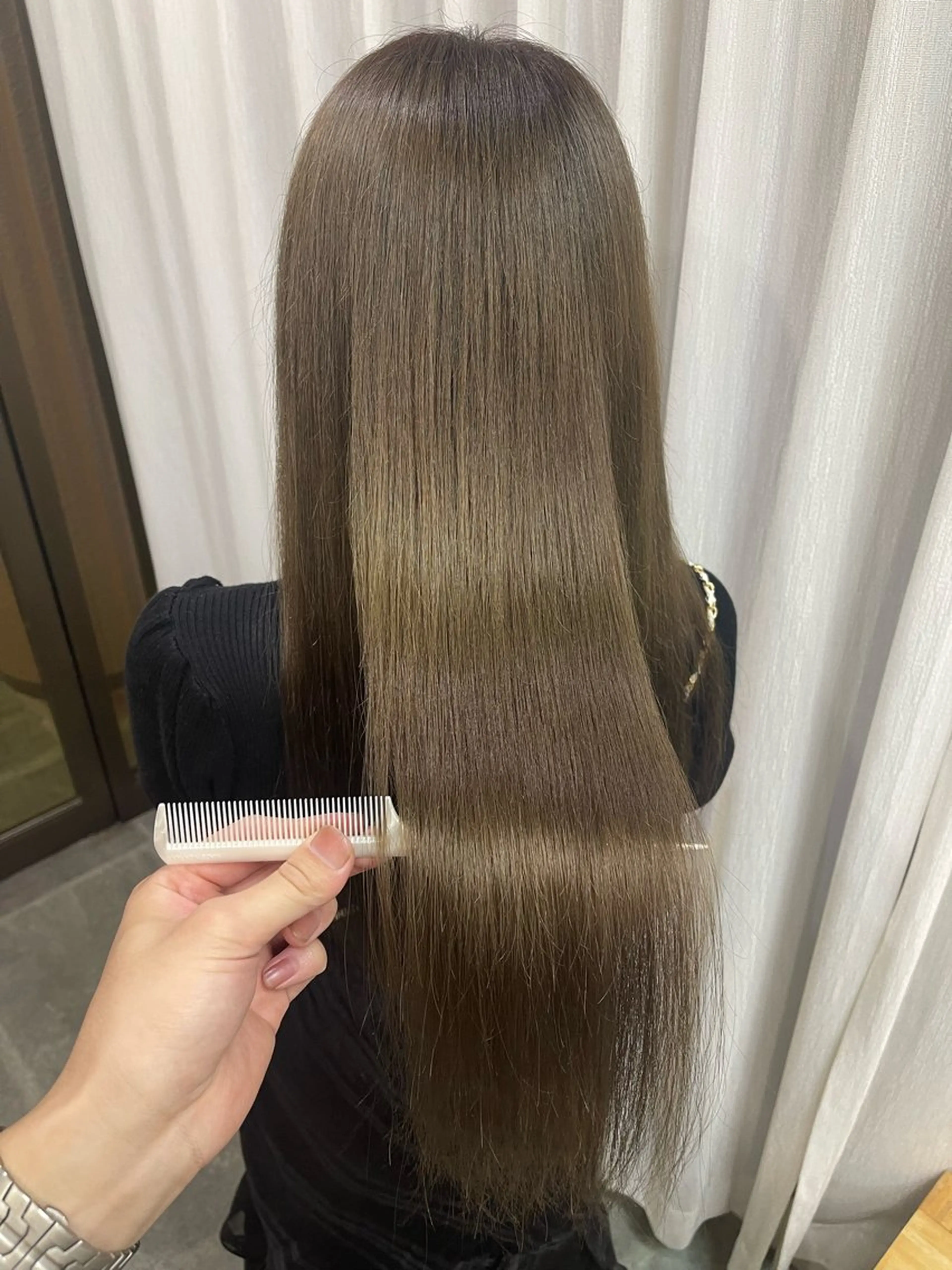 ロング カラー ブリーチ ケアブリーチ デザインカラー ダブルカラー 髪質改善 ヘアカラー トリートメント SOYON西大寺店所属・ダブルカラー/ 髪質改善💎安藤のヘアスタイル