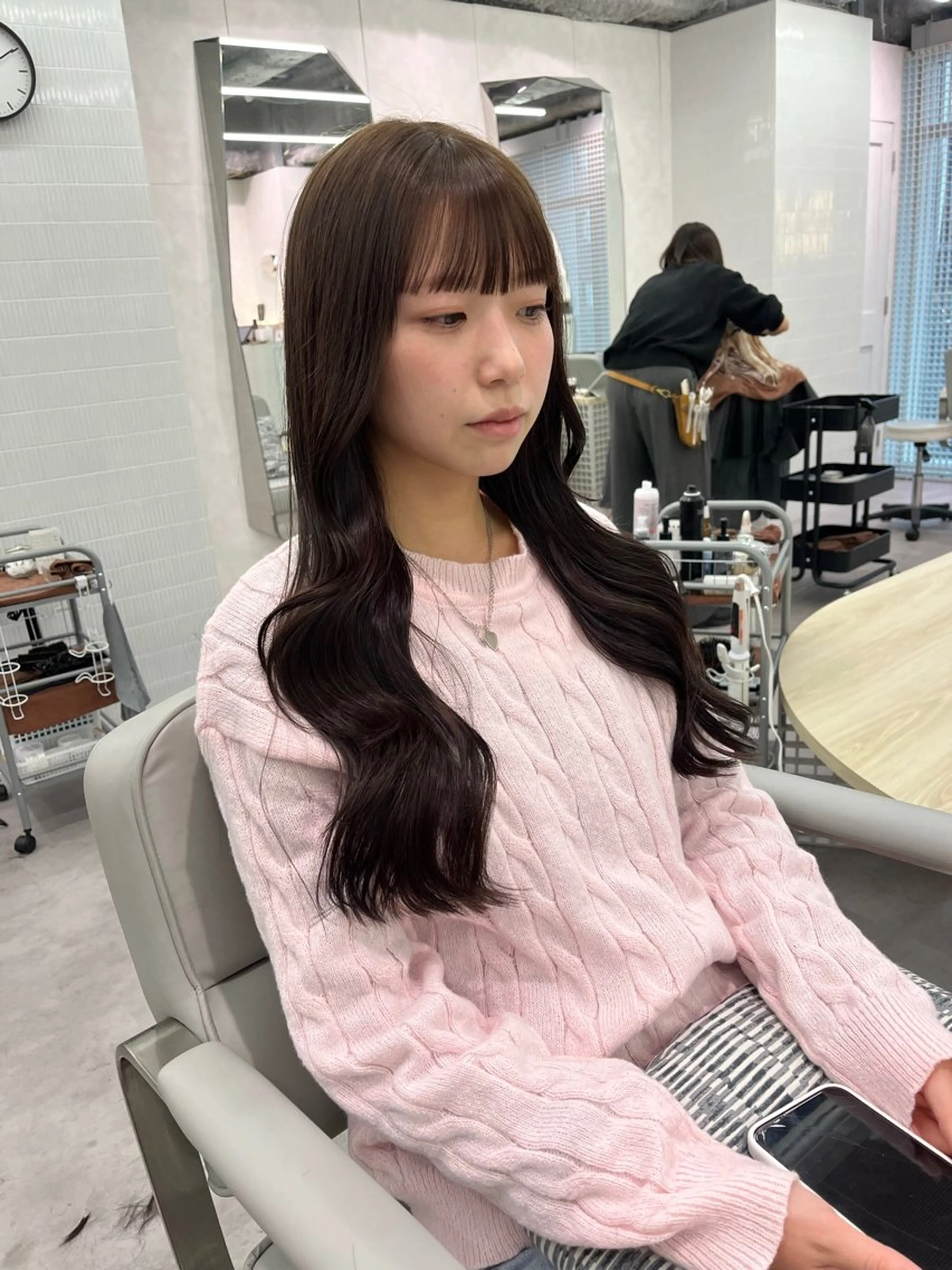 ロング カラー カット ヘアカラー トリートメント mizuho🐈⬛ 艶髪¦ダークトーンのヘアスタイル