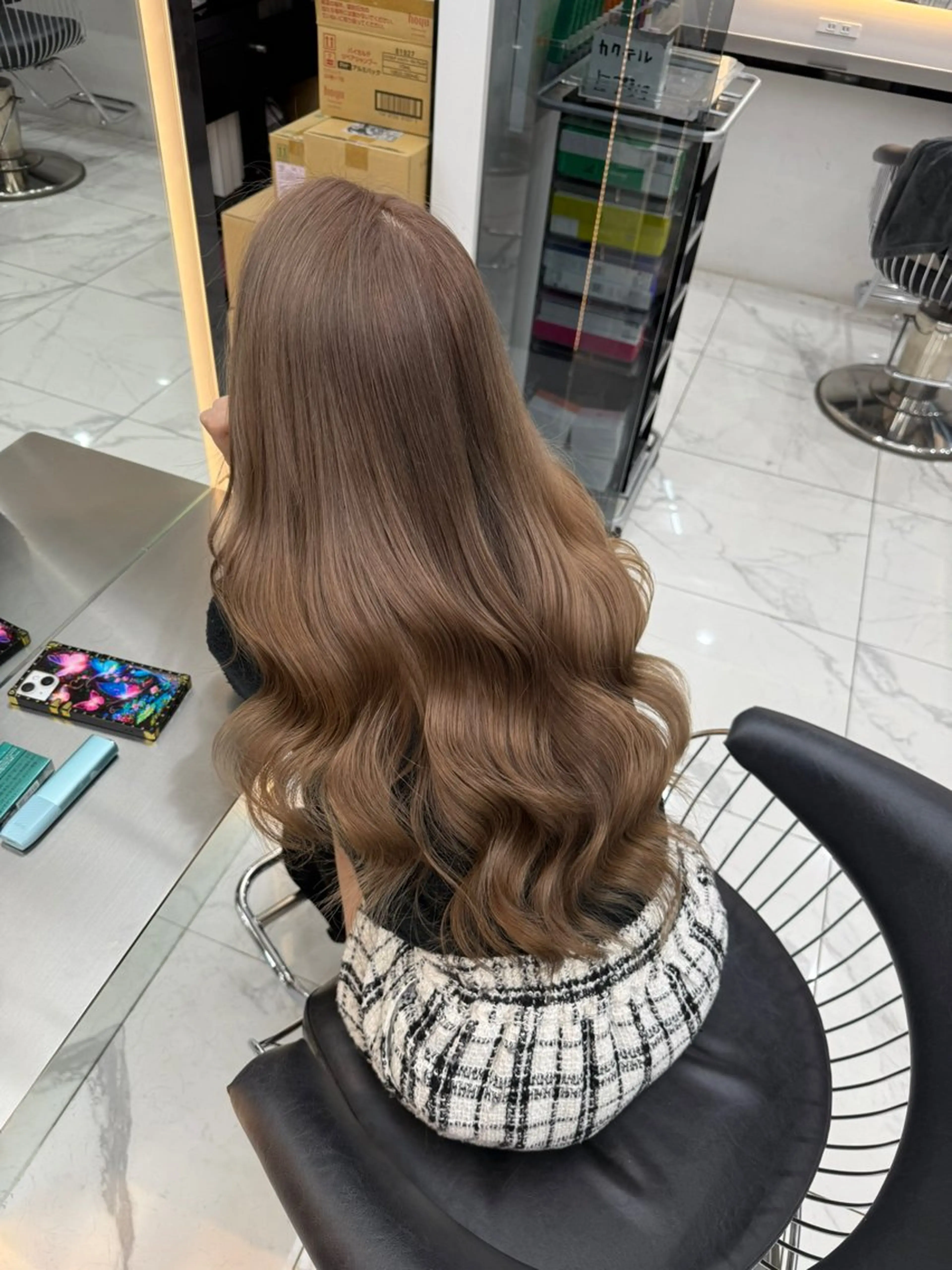 ロング アッシュ アッシュブラウン 笠間 啓聖のヘアスタイル