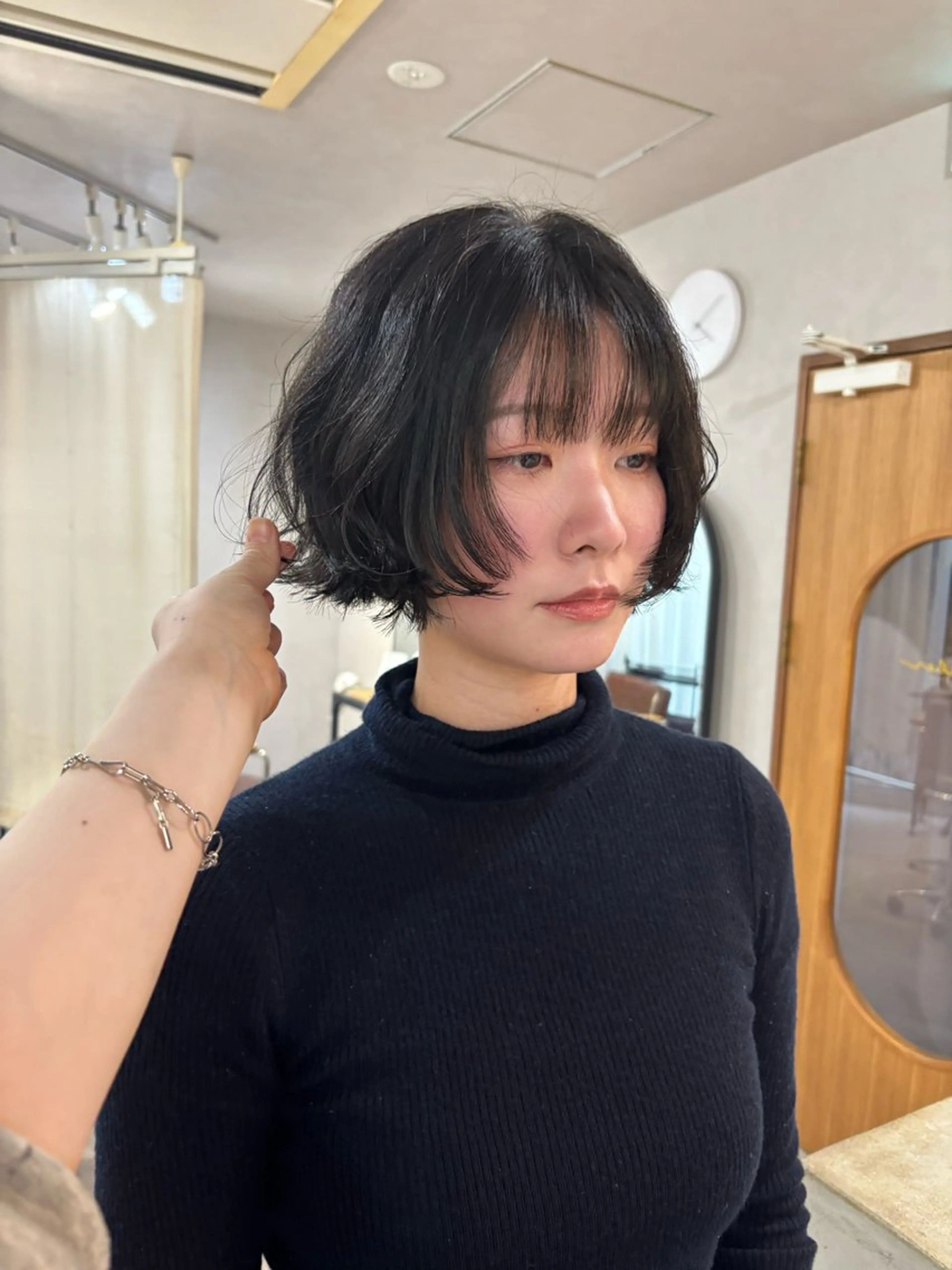 ショート ボブレイヤー ボブ レイヤーカット 野口 咲愛のヘアスタイル