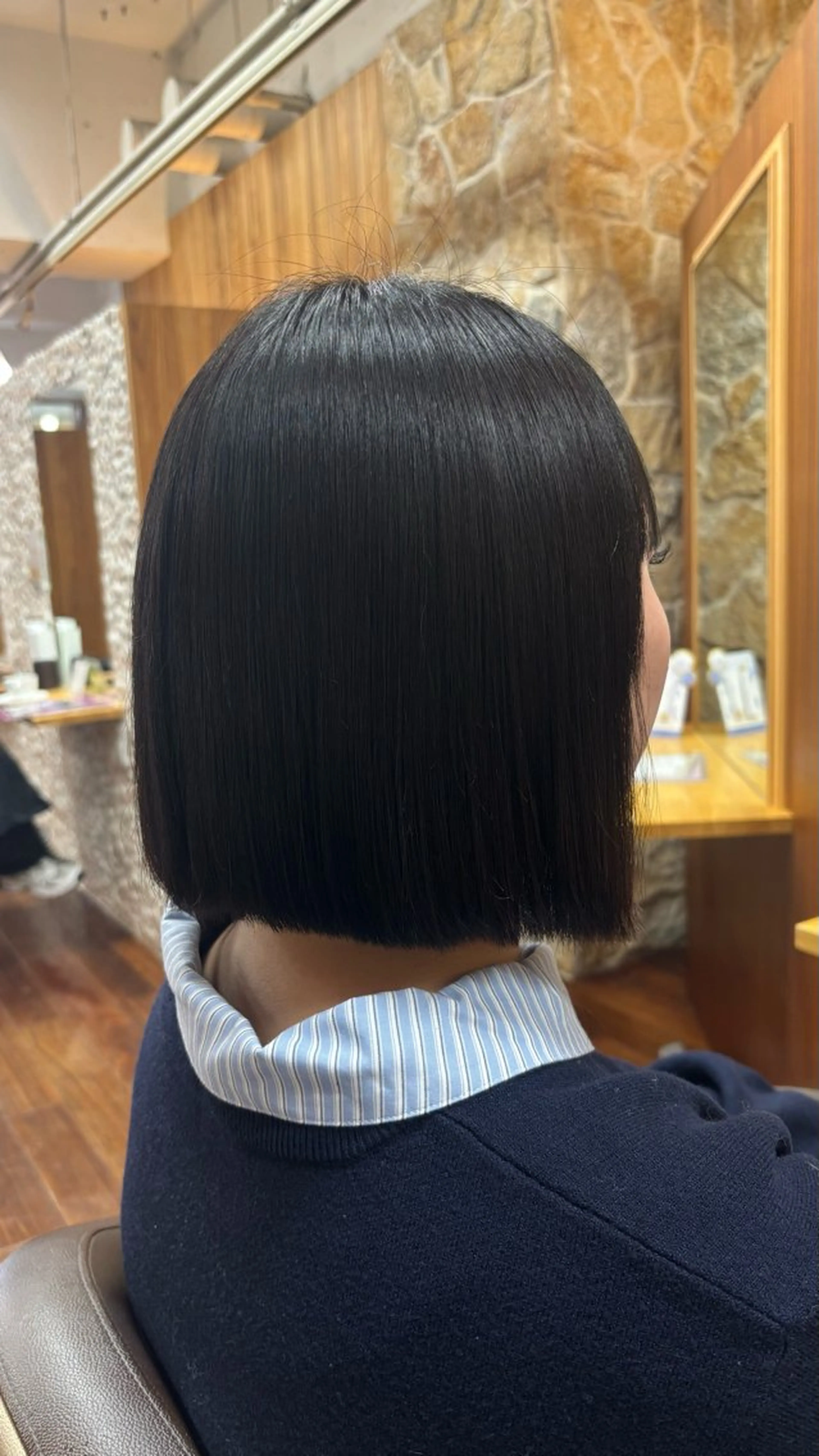 ショート ボブ カット 縮毛矯正 トリートメント よしかわ あいか/京都美容室のヘアスタイル