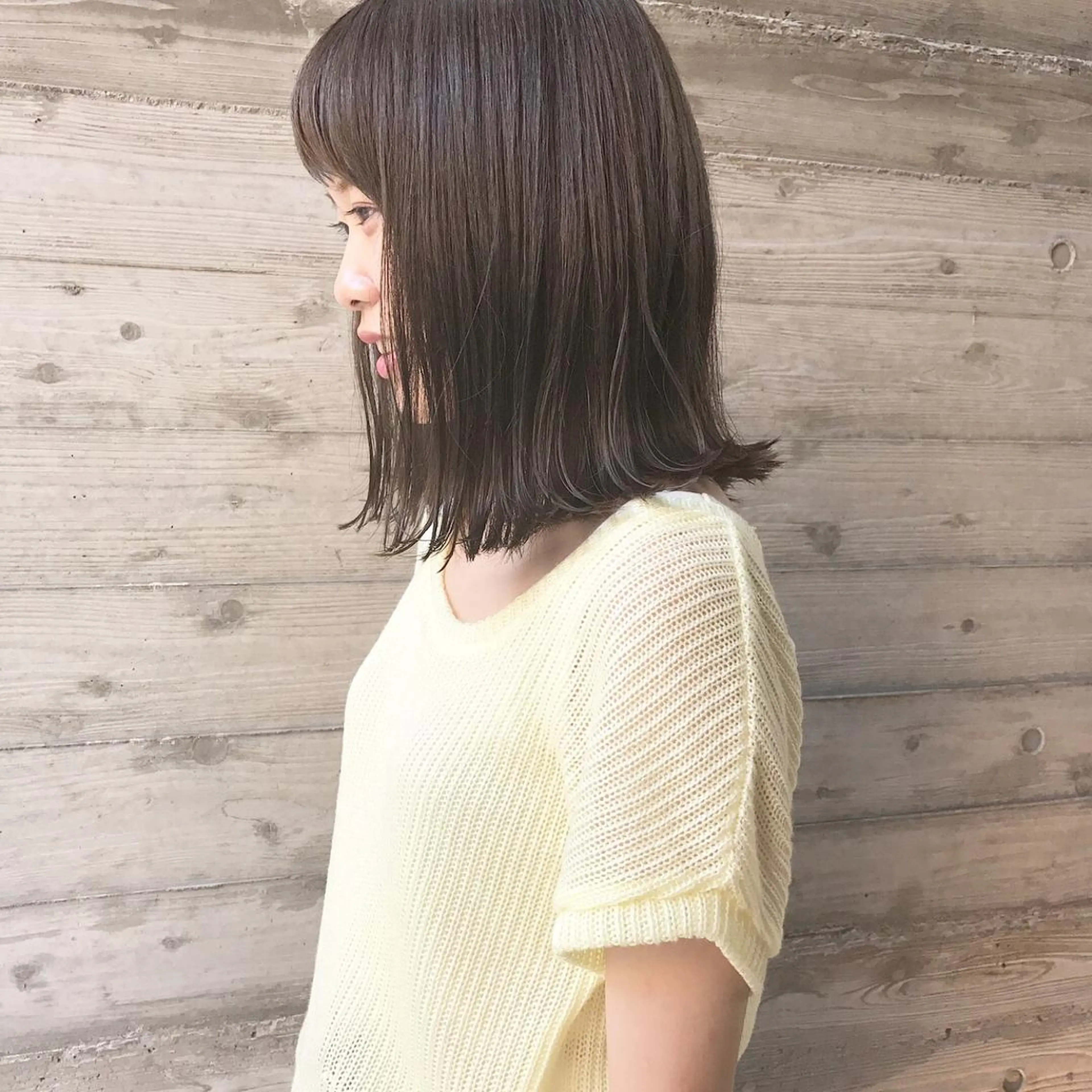 カラー クニモトハルナ ボブ/柔らかカラーのヘアスタイル