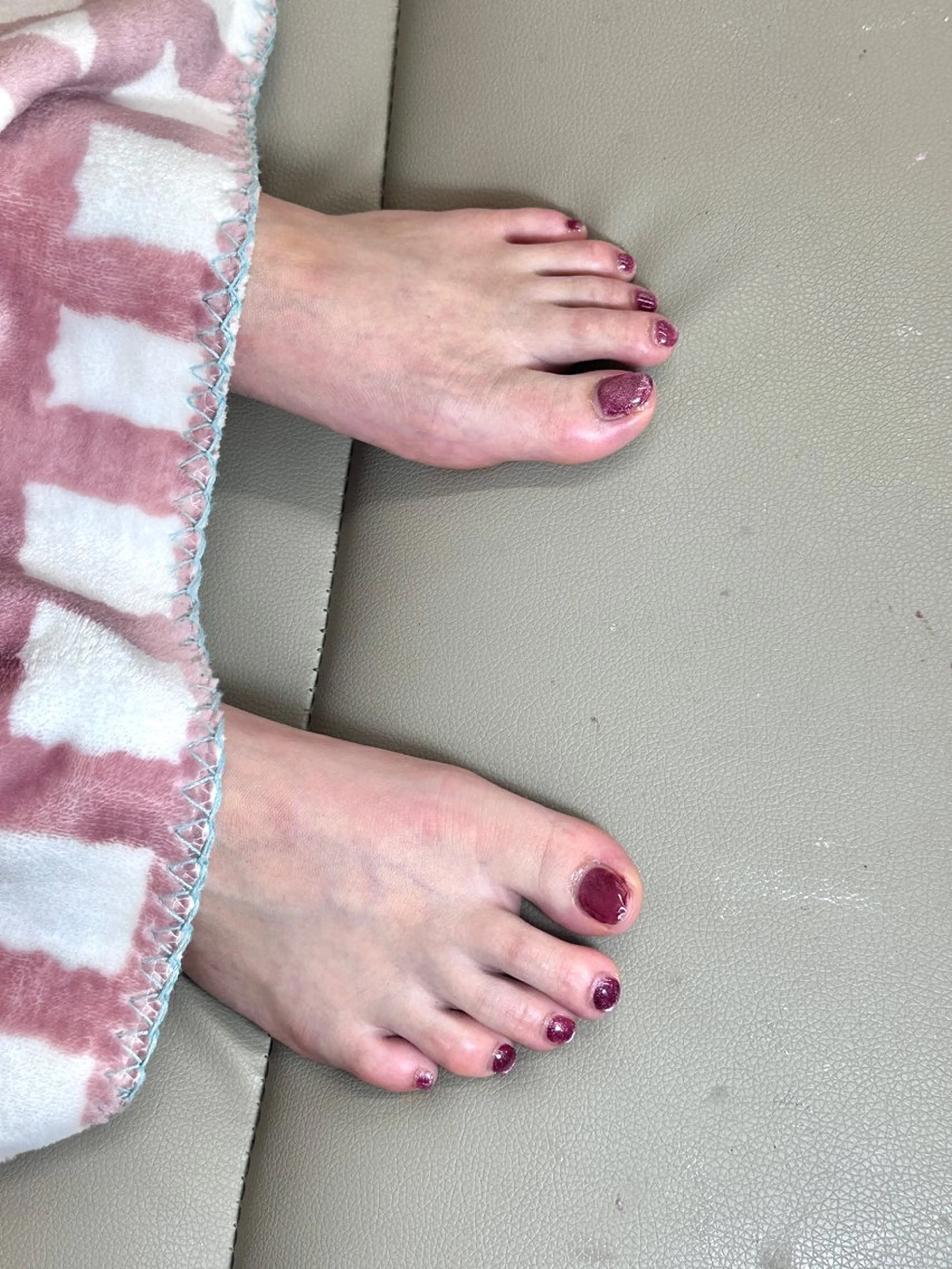 ネイル チークネイル フットネイル フレンチネイル ジェルネイル ガラスフレンチ フットネイル エニ Andyのネイルデザイン