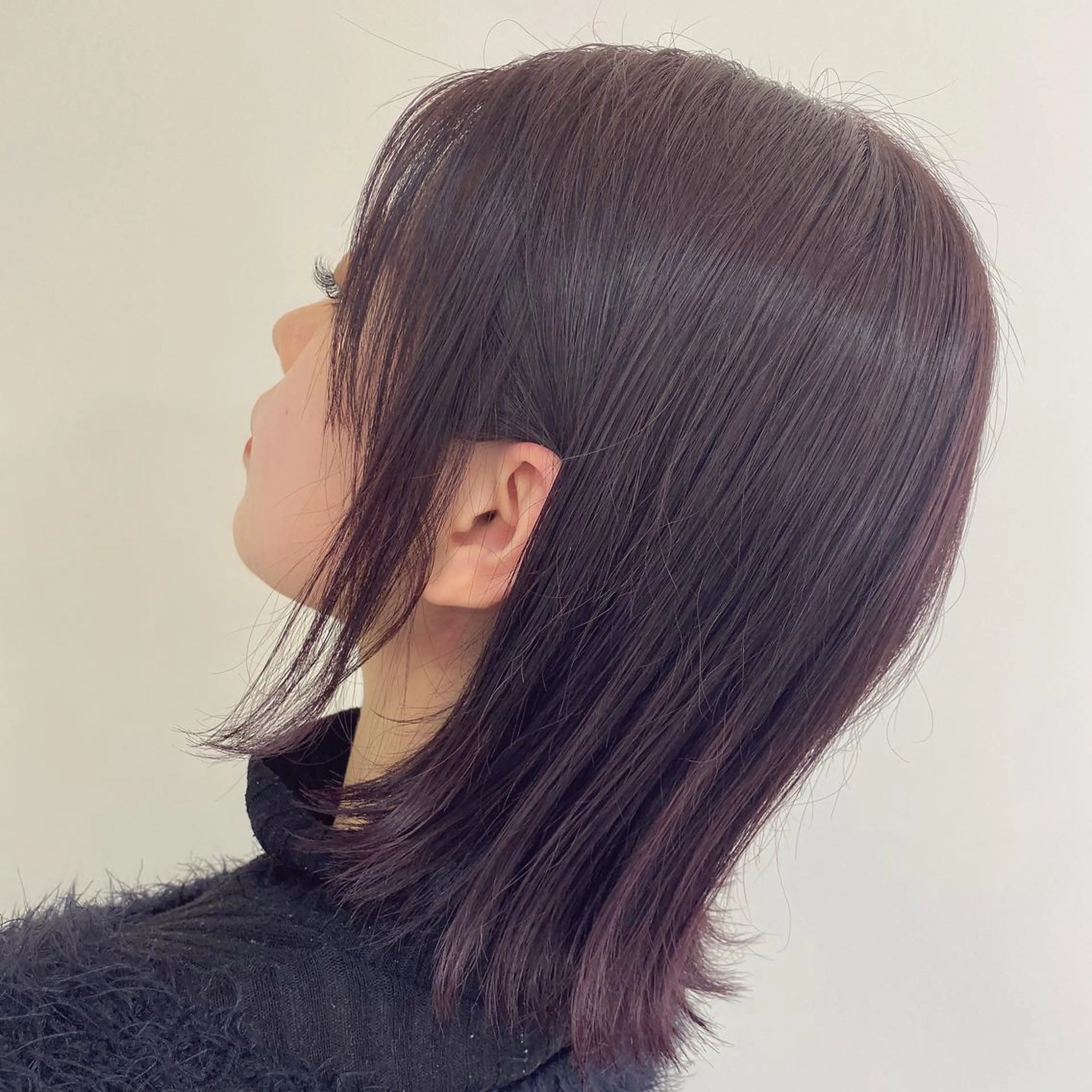 ミディアム カラー ヘアアレンジ ブラウンカラー ピンクカラー ピンクブラウン 銀座メンズ専門🖤 小島奈々のヘアスタイル