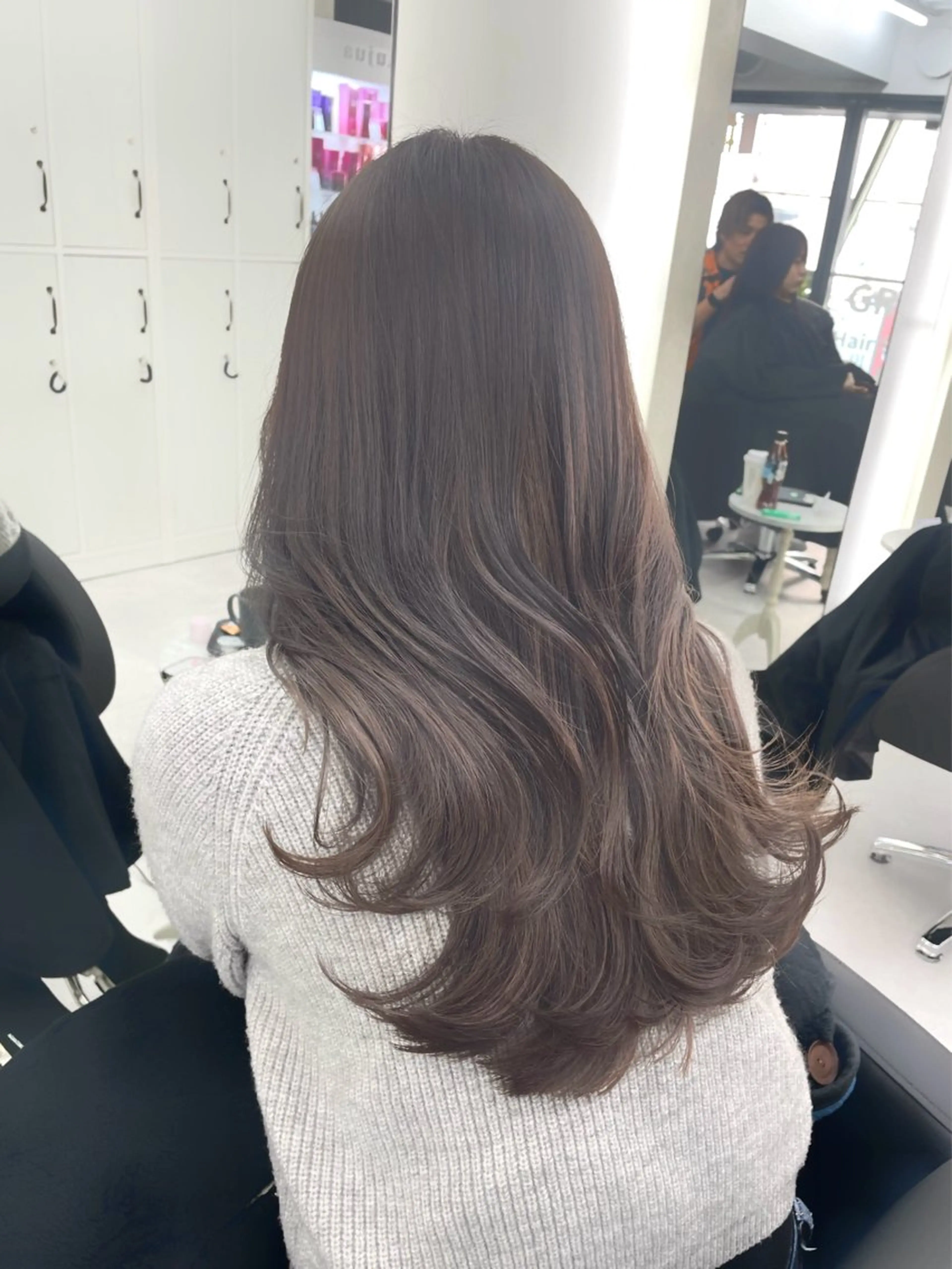 ロング カラー 心斎橋/ブリーチなし 髪質改善/レイヤーのヘアスタイル