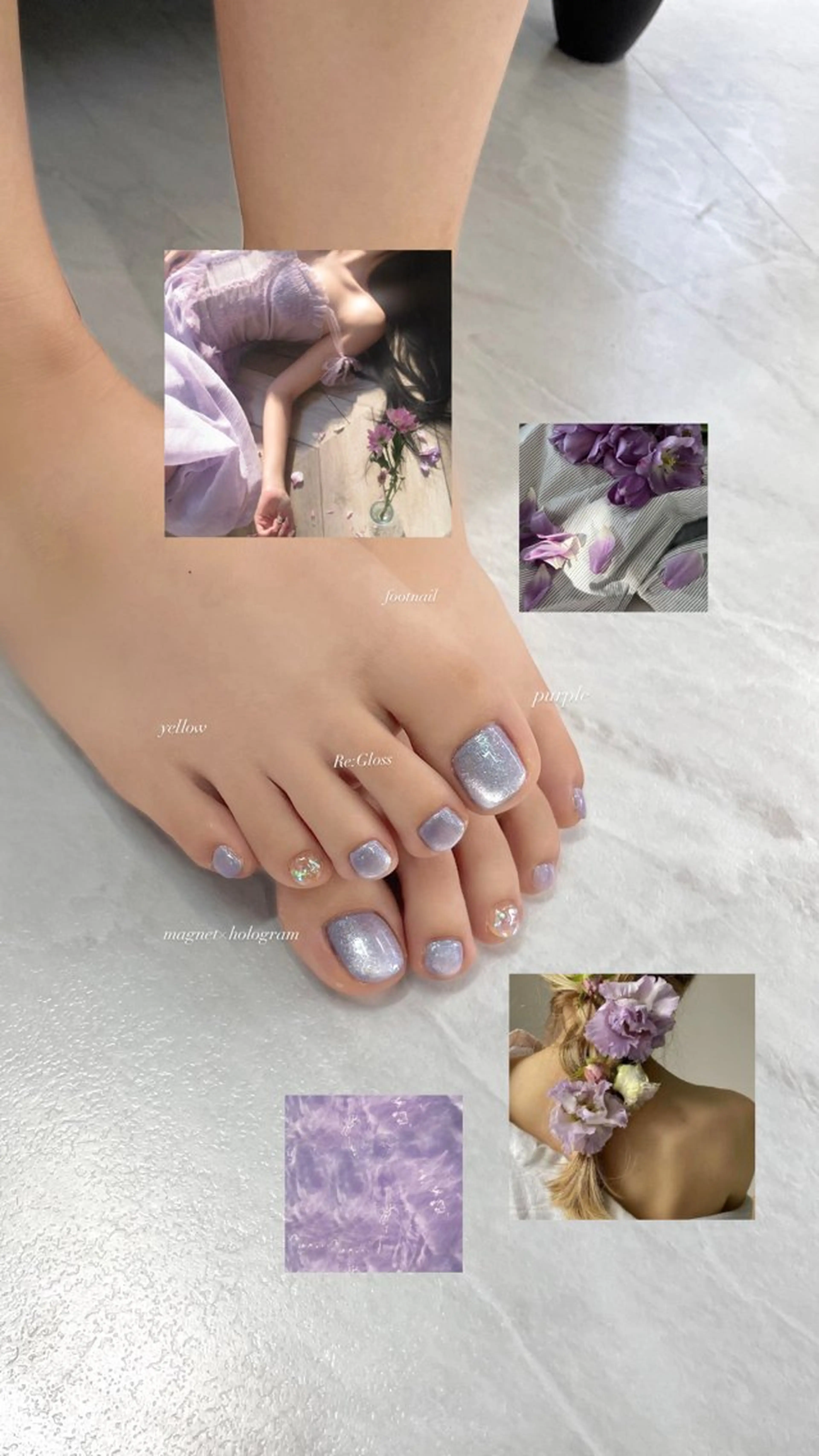 ネイル フットネイル キラキラネイル フットネイル 佐々木 南々美のネイルデザイン