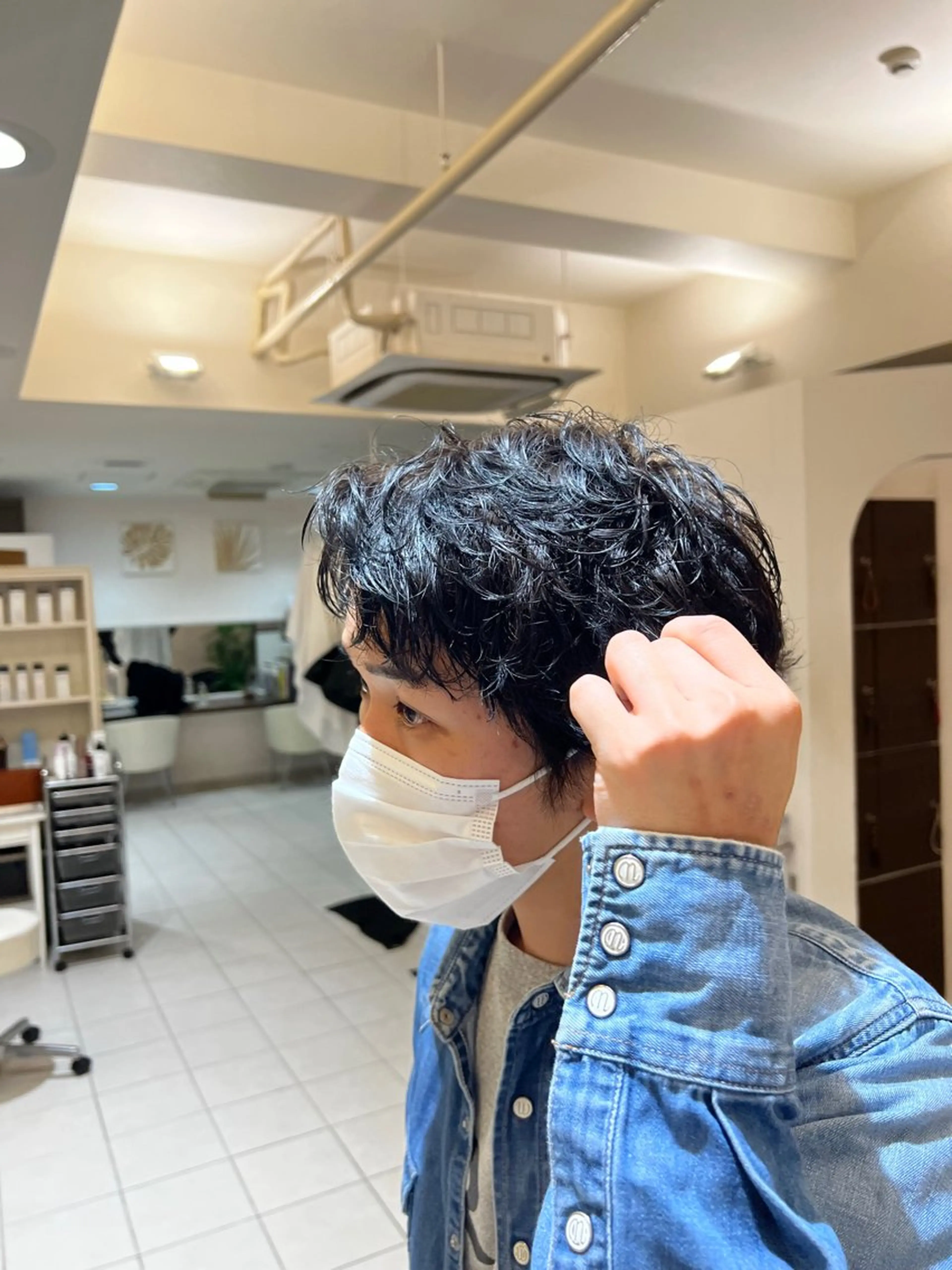 ショート カット パーマ casi所属・メンズパーマ／ボブ 星本広海のヘアスタイル