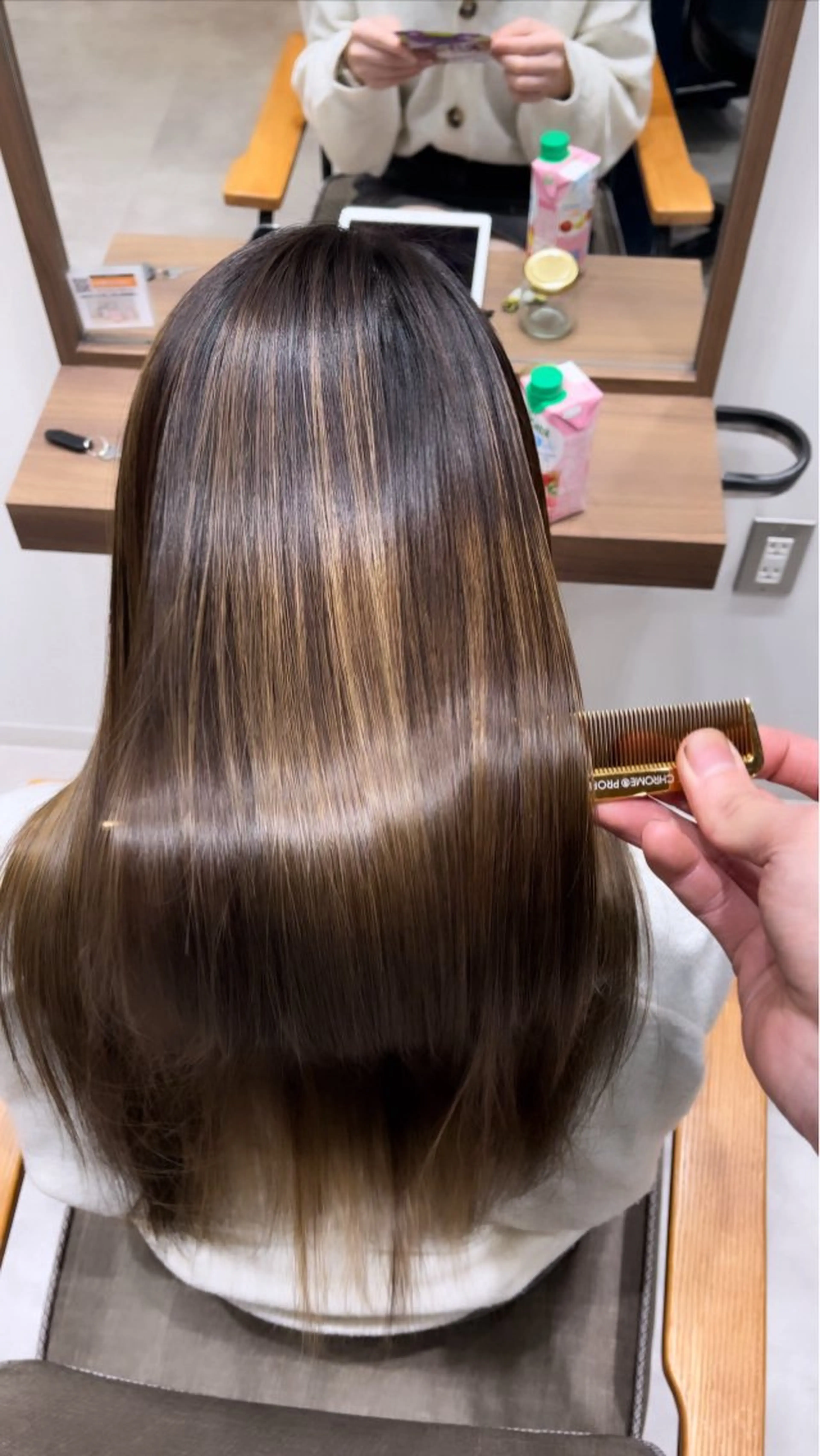 セミロング ヘアカラー トリートメント 朝5分でキマる艶髪 ／ヤマダのヘアスタイル