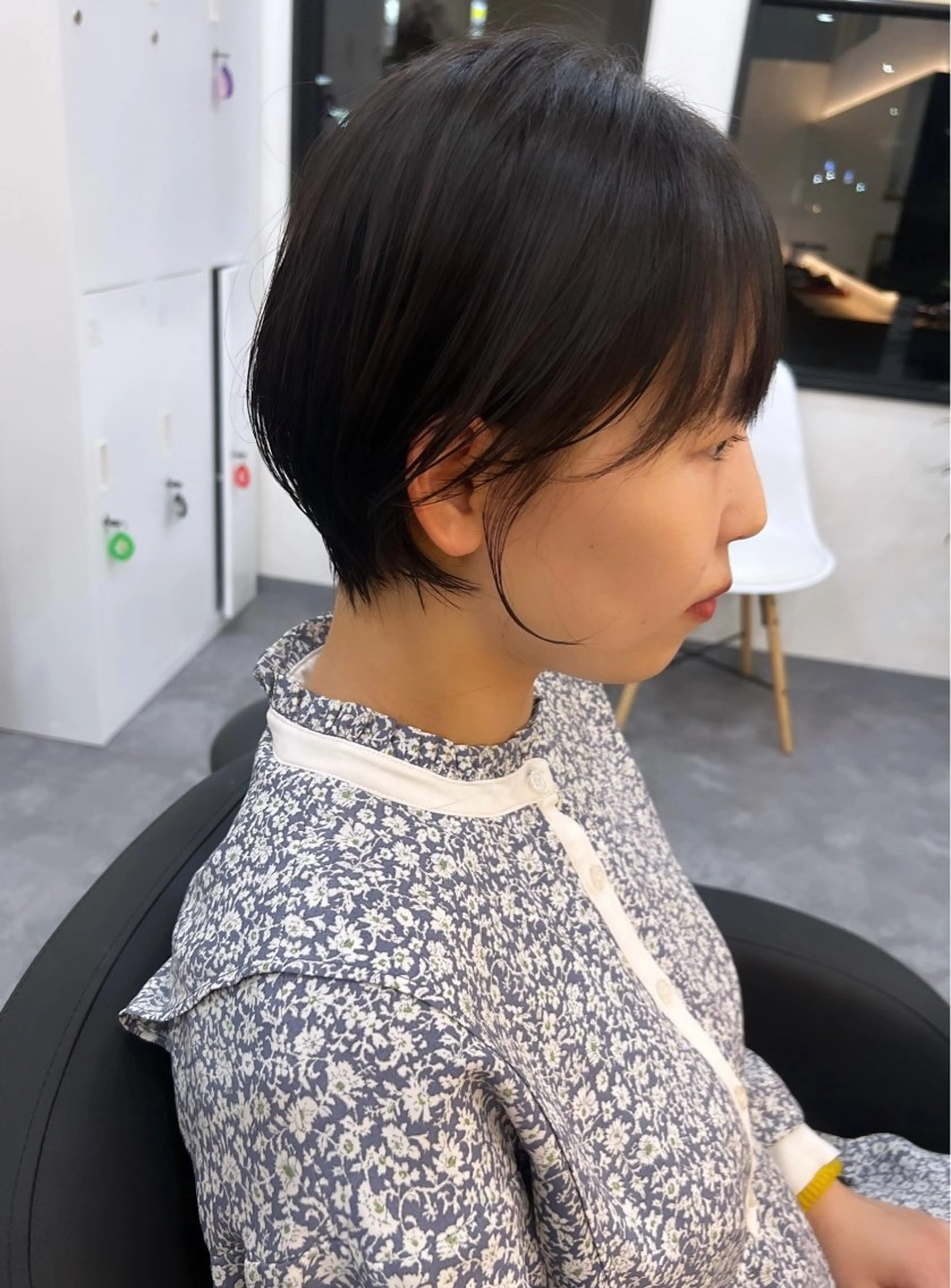 ショート ショートボブ 韓国風カラー ボブ ハイライト 髪質改善 村岡 芽衣のヘアスタイル