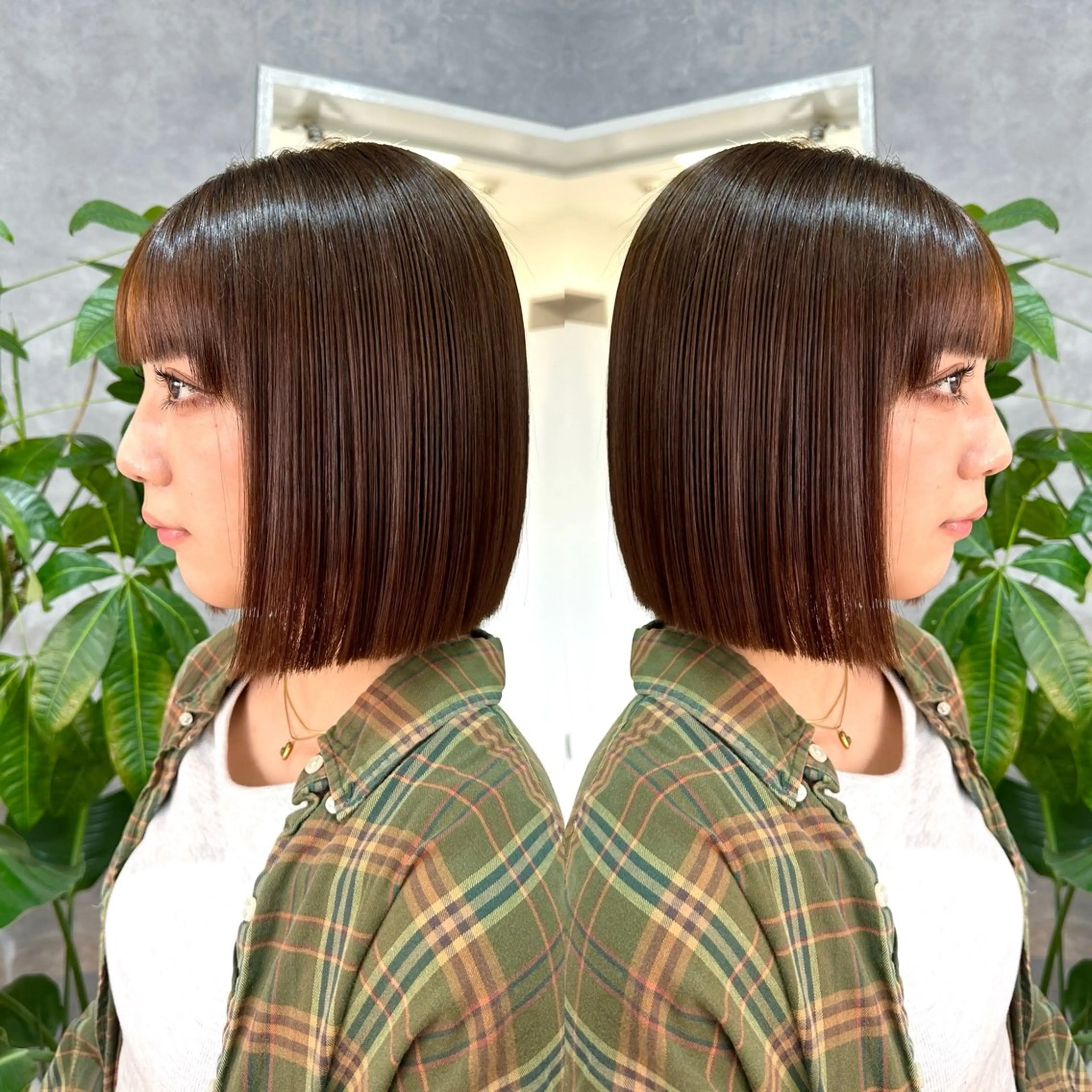 ショート ボブ カット トリートメント 大人上品特化 レイヤー🇺🇸山村のヘアスタイル