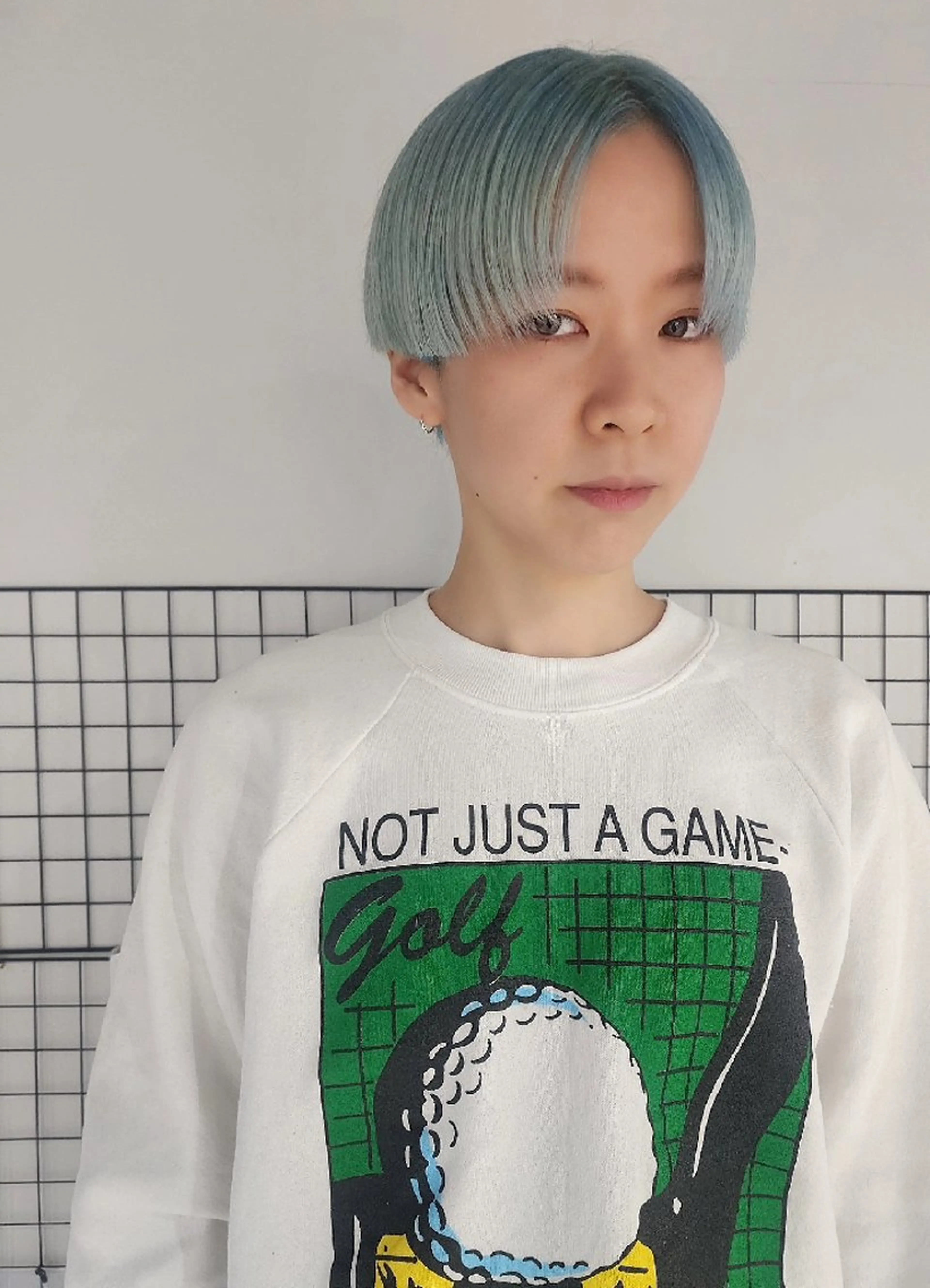 ショート カラー ブリーチ 顔まわりレイヤー 顔周りカット レイヤーカット ハイトーン/ブリーチ /デザインカラーのヘアスタイル