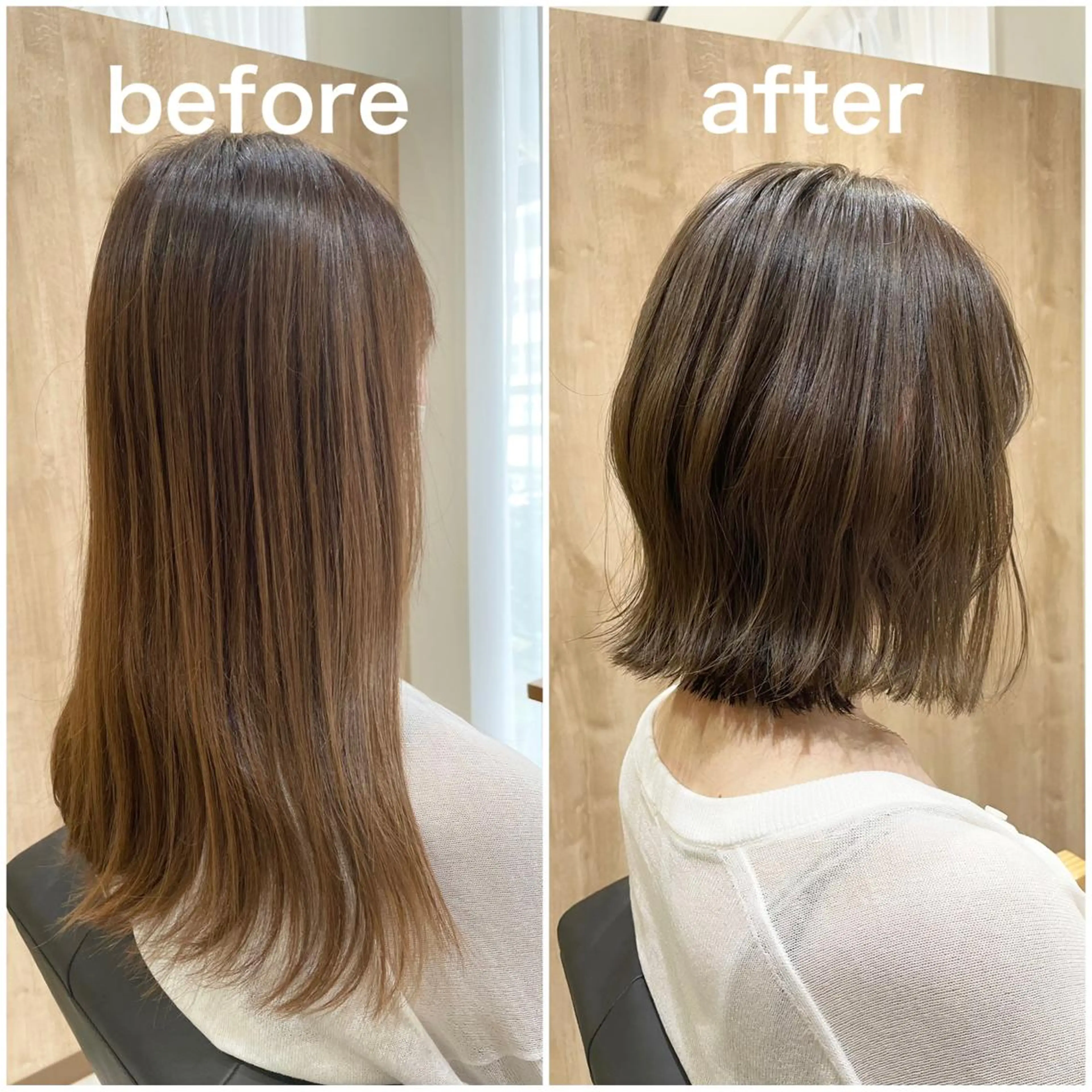 ミディアム カラー ベージュカラー ブリーチ ブリーチなしカラー ボブ 外ハネヘア カット ヘアカラー トリートメント 🐾肩上スタイル 【peg🐾あかね】のヘアスタイル